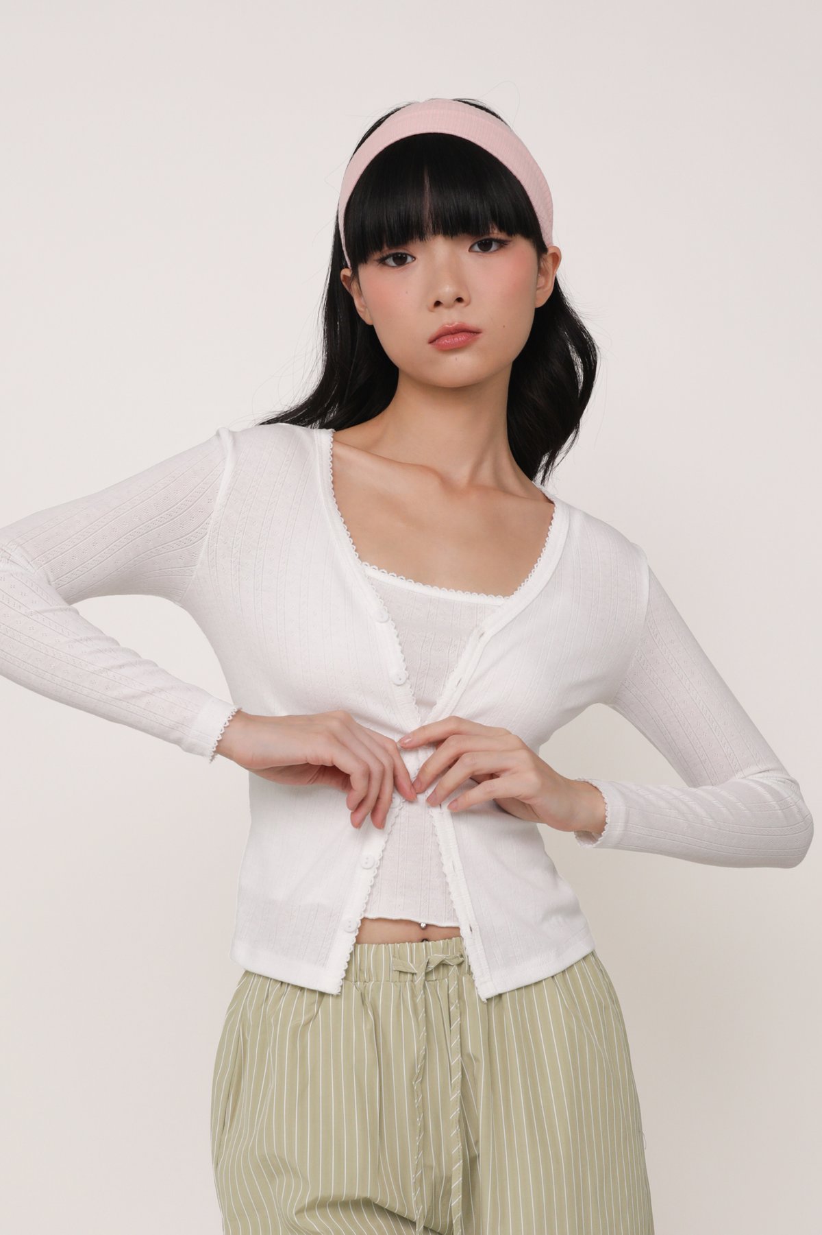 Shaye Lounge Cardigan (White)