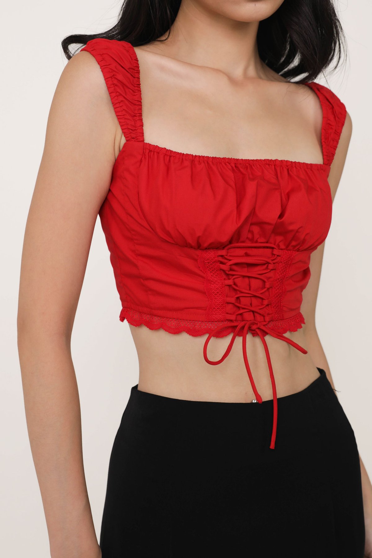 Stacey Corset Top (Cherry)