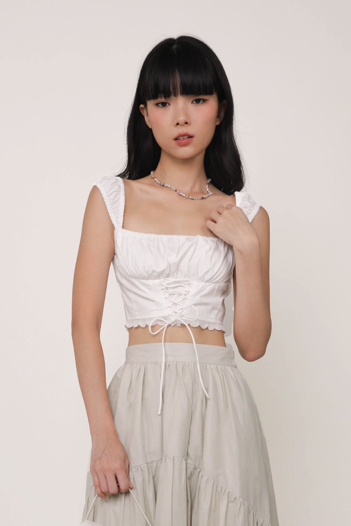 Stacey Corset Top (White)