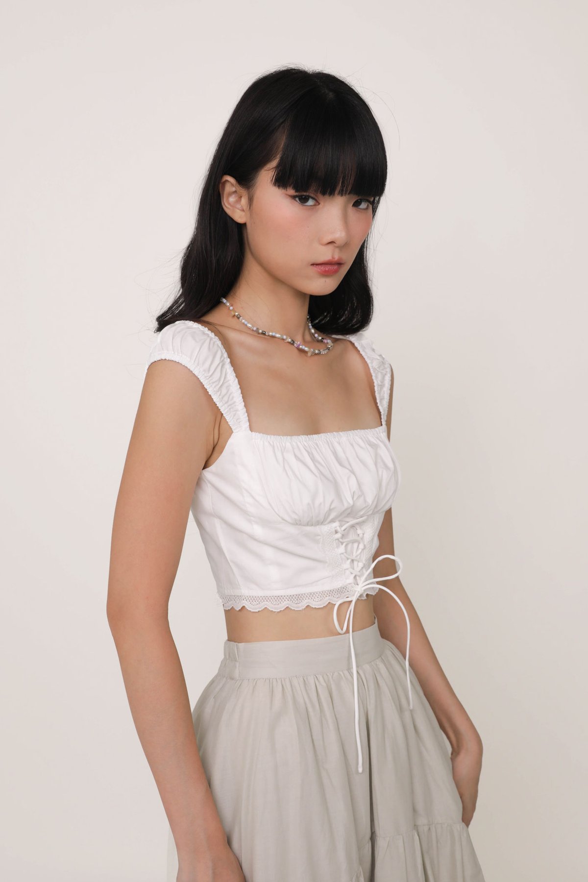 Stacey Corset Top (White)