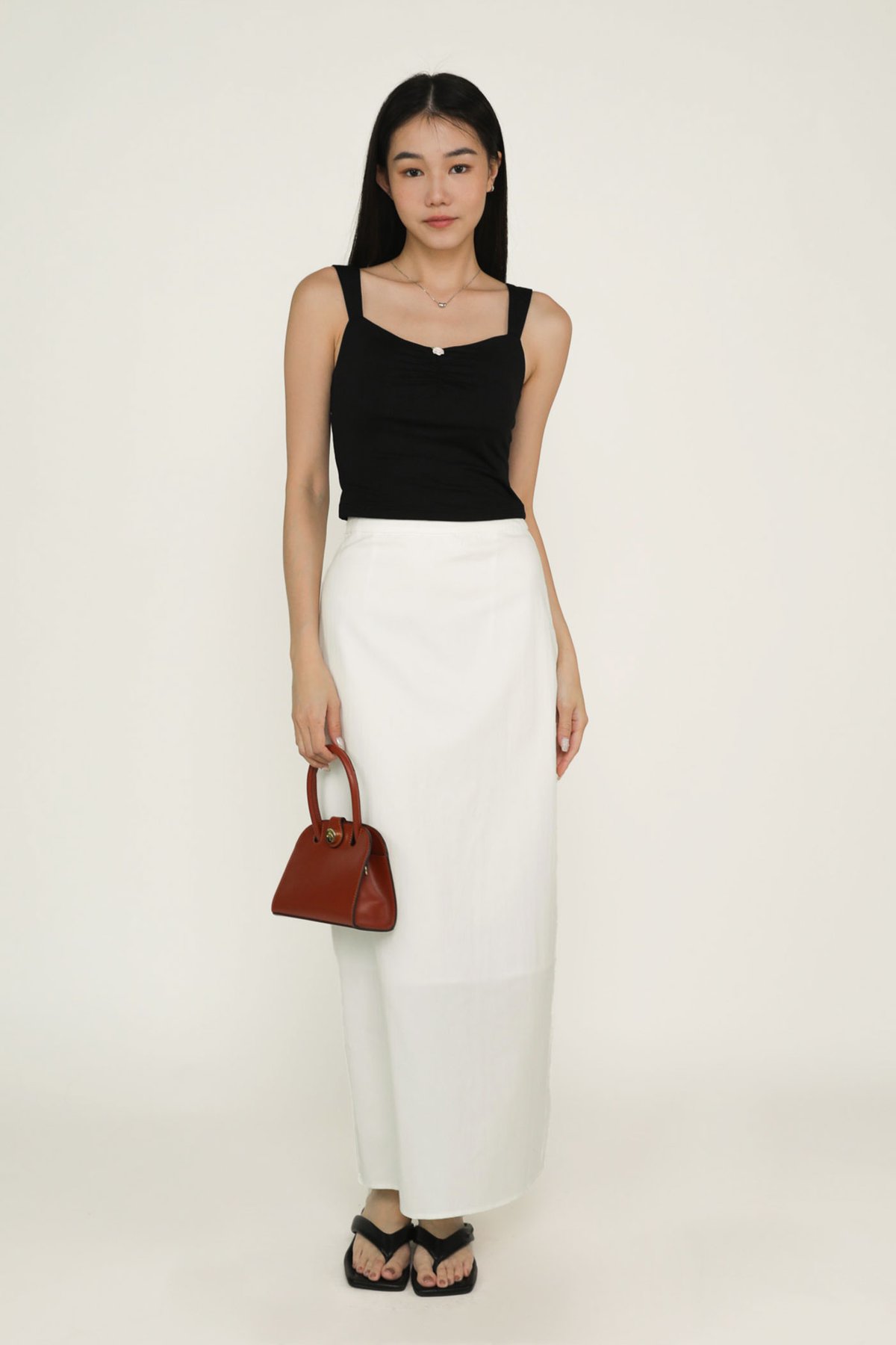 Yvelyn Maxi Skirt (White)