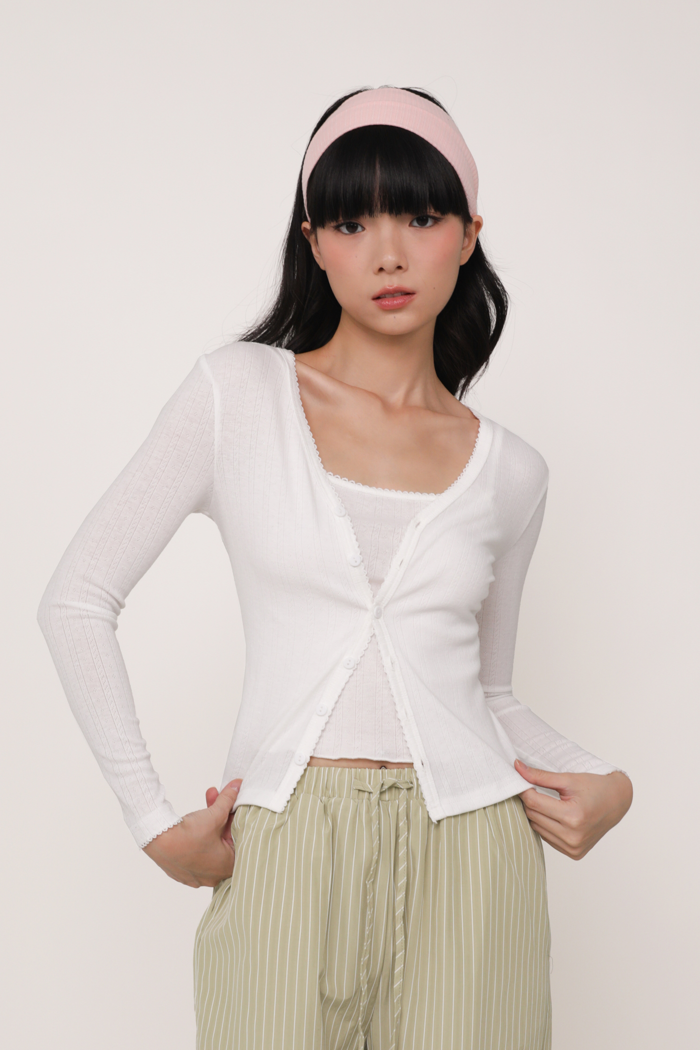 Shaye Lounge Cardigan (White) | The Tinsel Rack