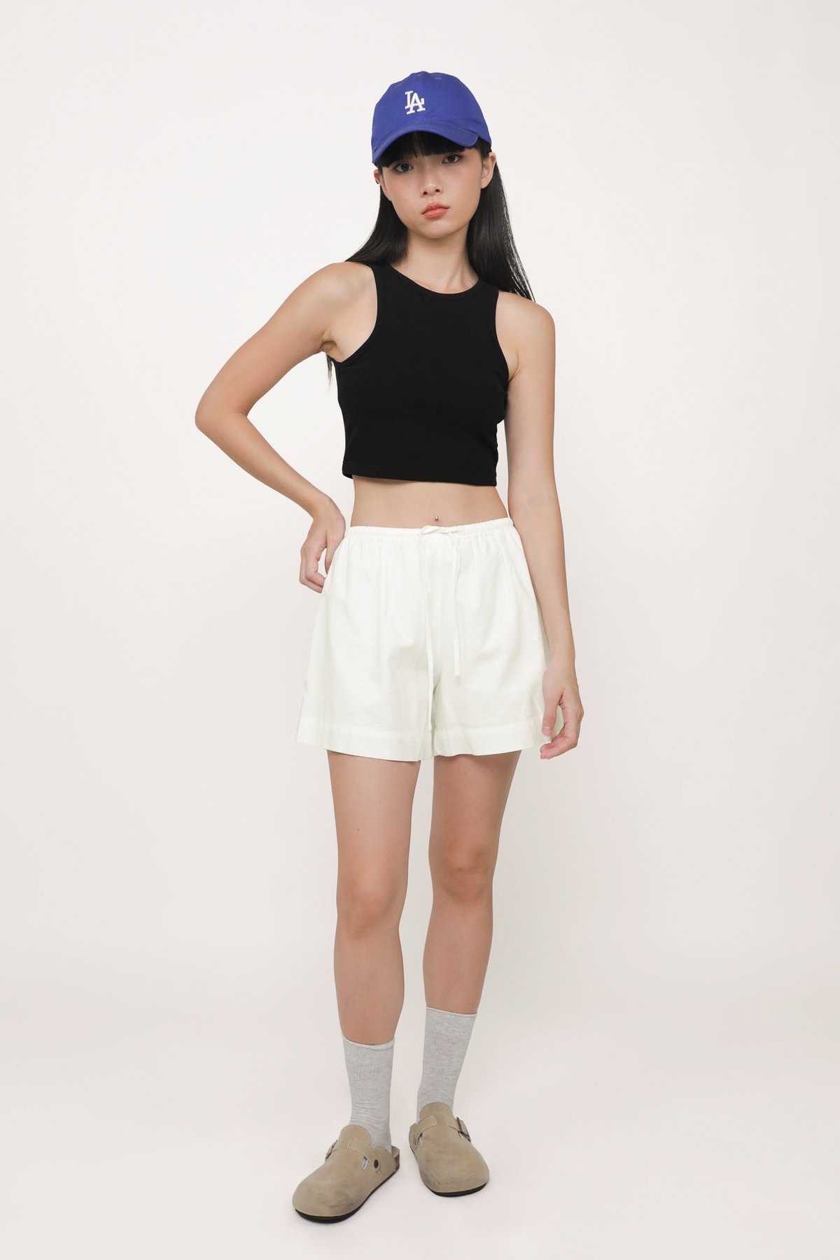 Bravo Racercut Crop Padded Top (Black)