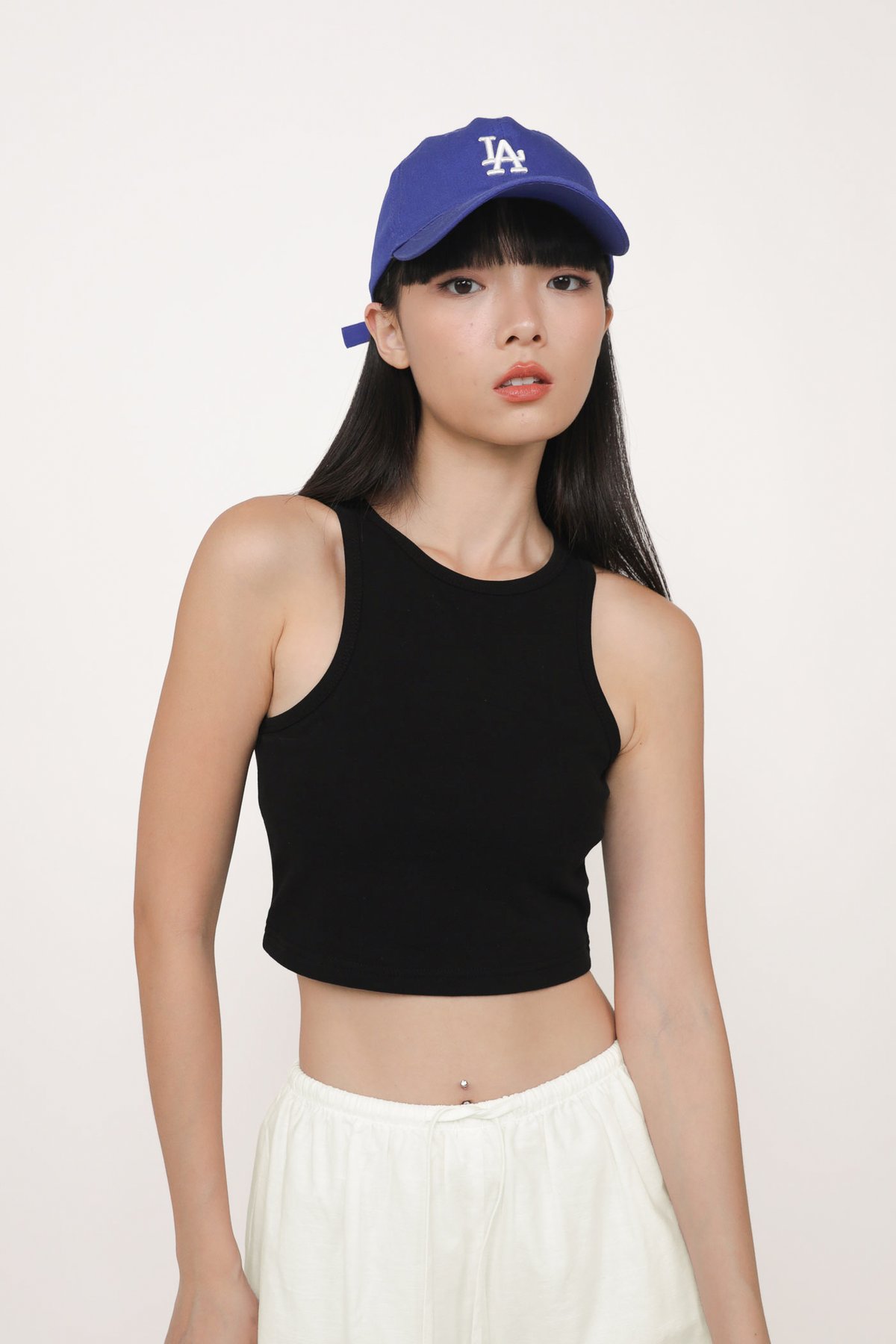 Bravo Racercut Crop Padded Top (Black)