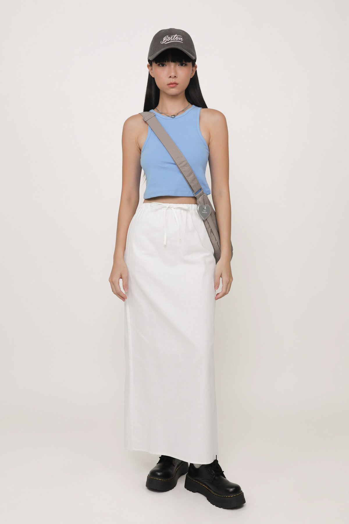 Bravo Racercut Crop Padded Top (Cornflower Blue)