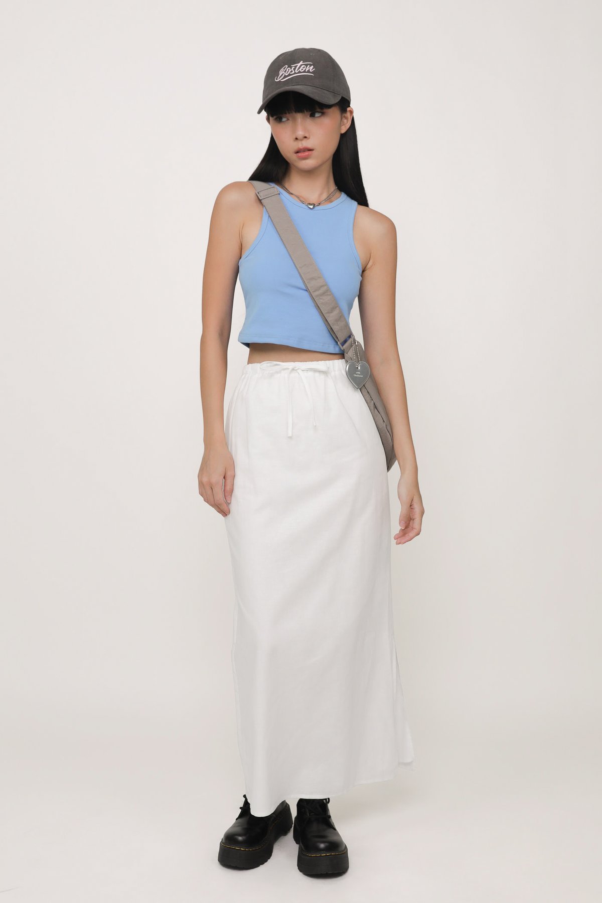 Bravo Racercut Crop Padded Top (Cornflower Blue)