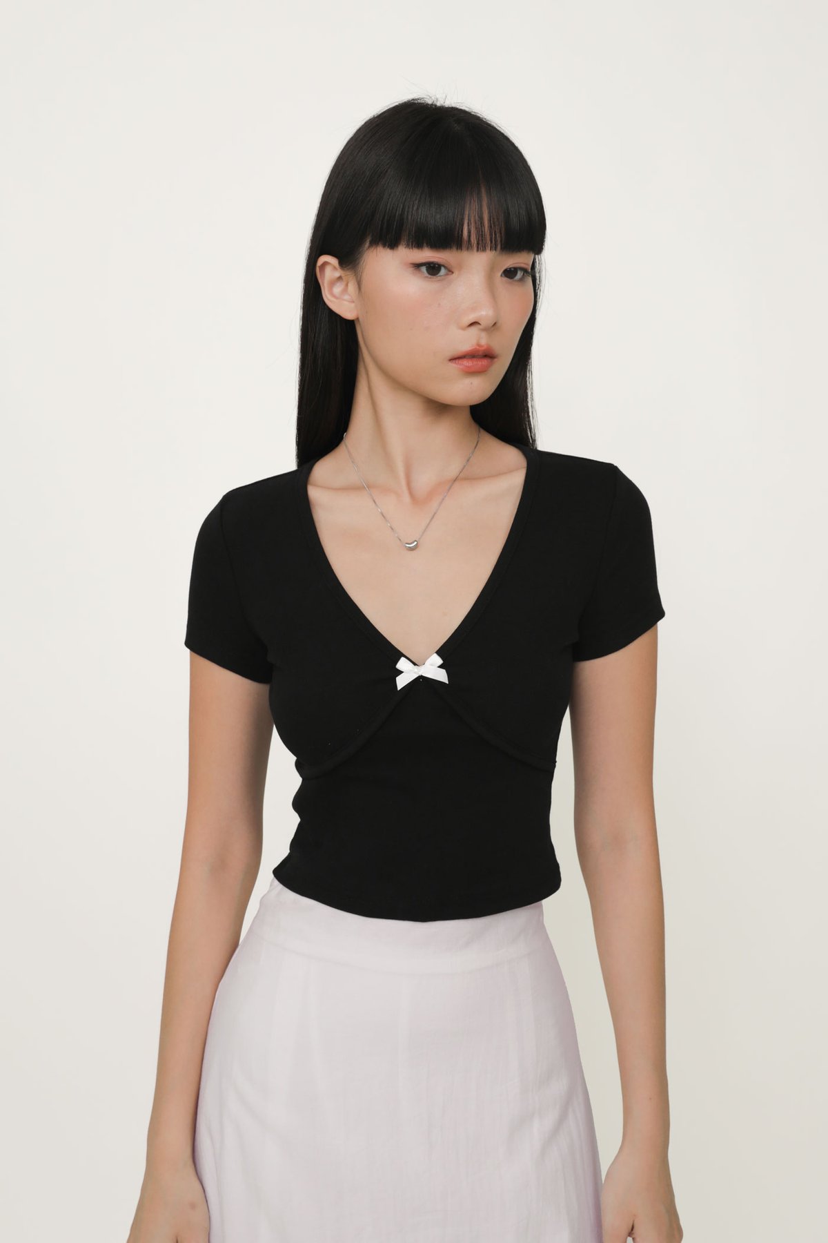 Gwyneth Ribbon Top (Black)