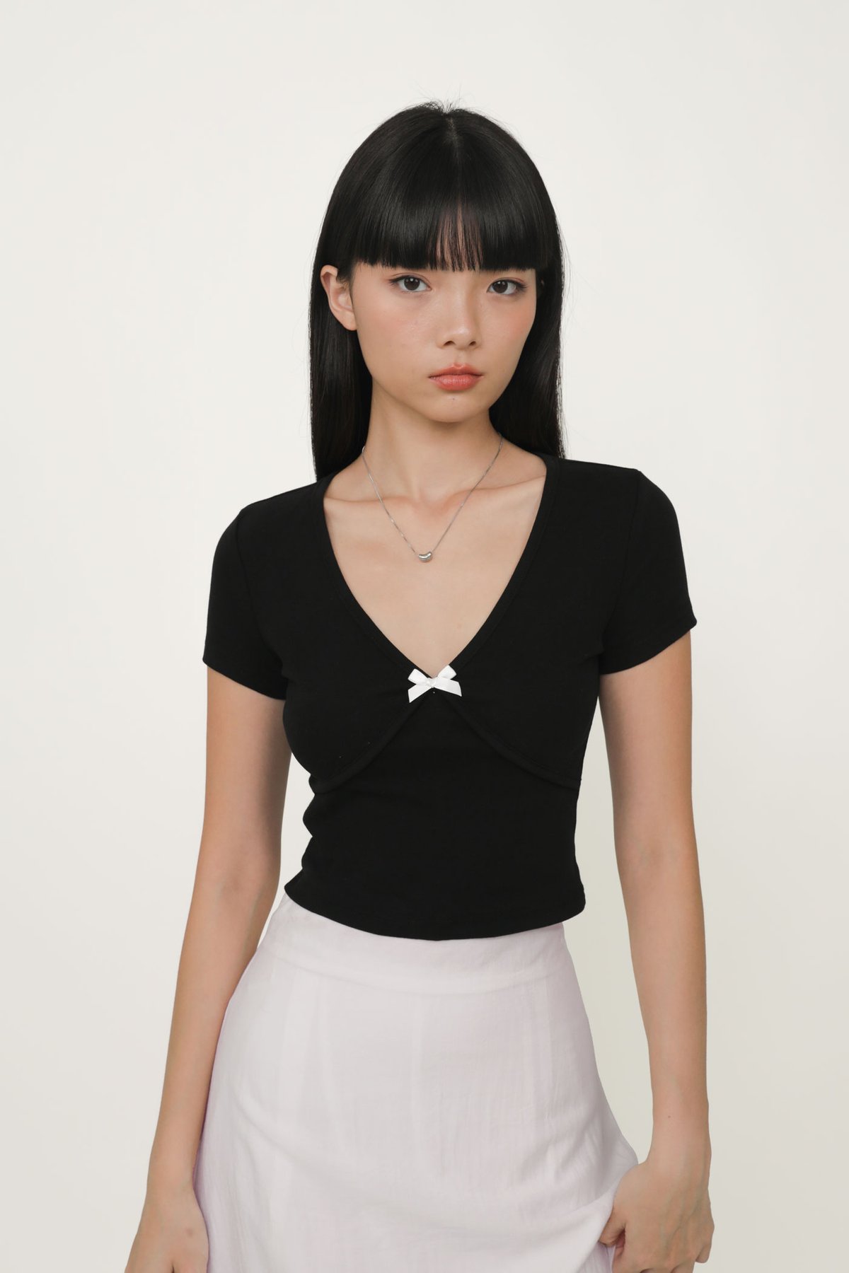 Gwyneth Ribbon Top (Black)