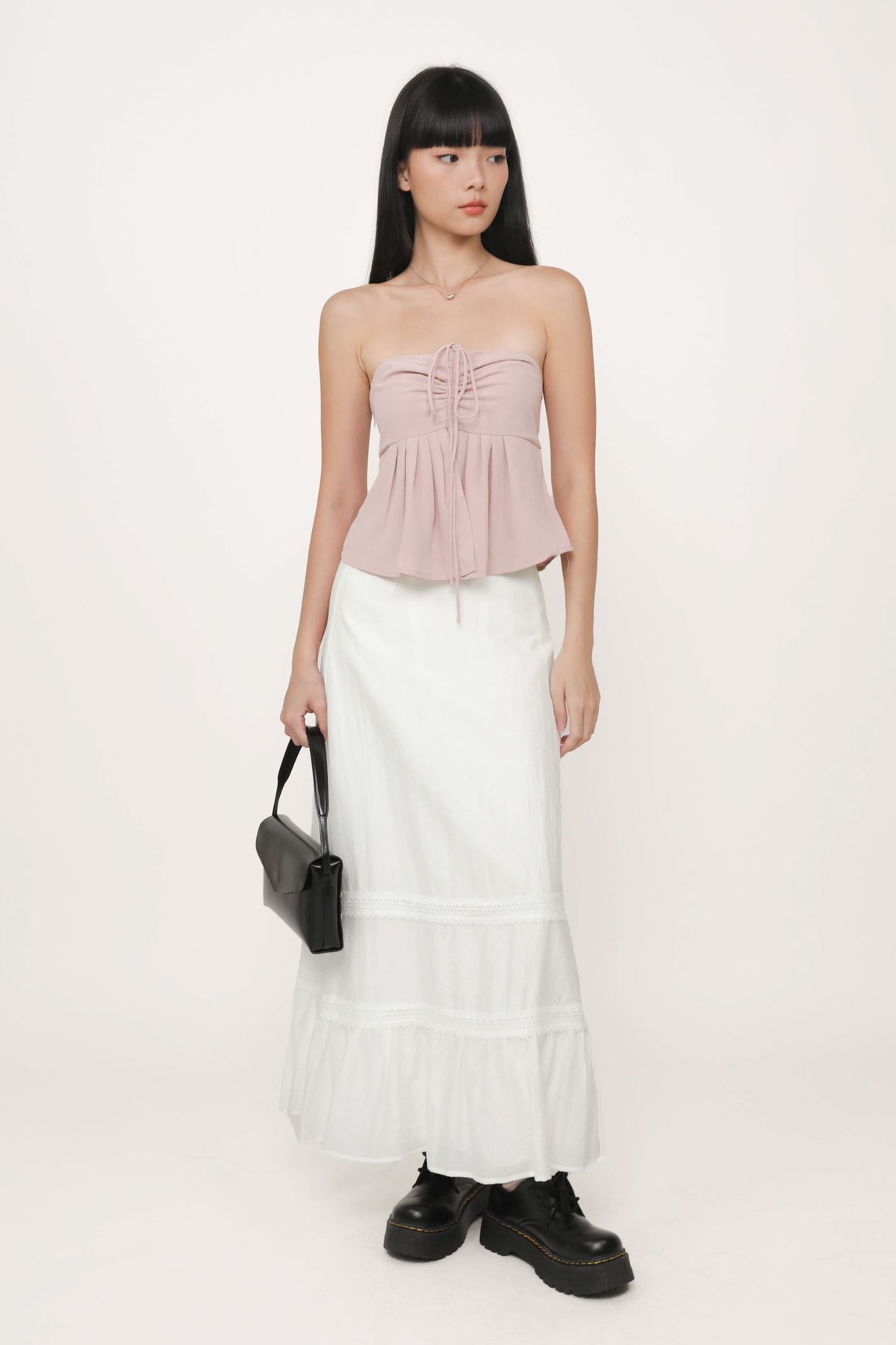 Jerica Lace Maxi Skirt (White)