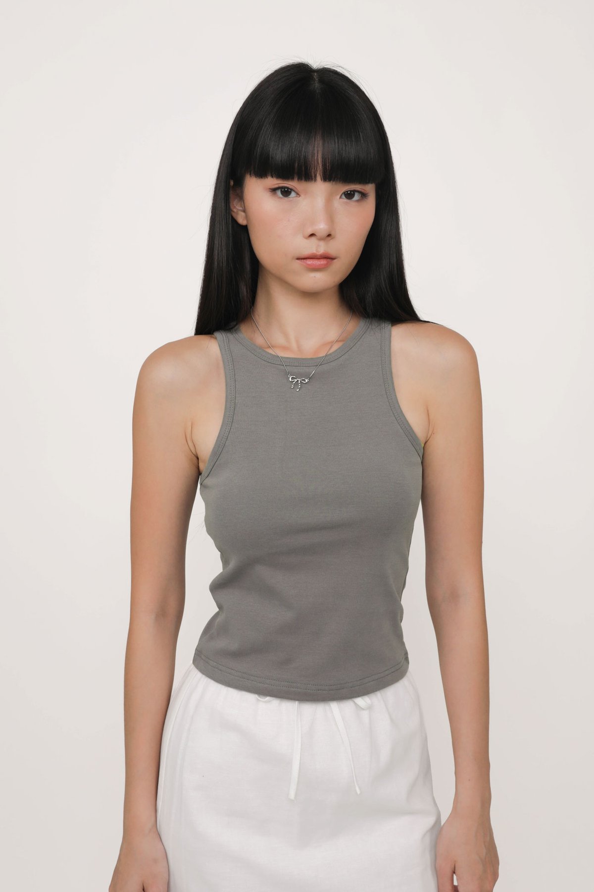 Bravo Racercut Regular Padded Top (Dark Grey)