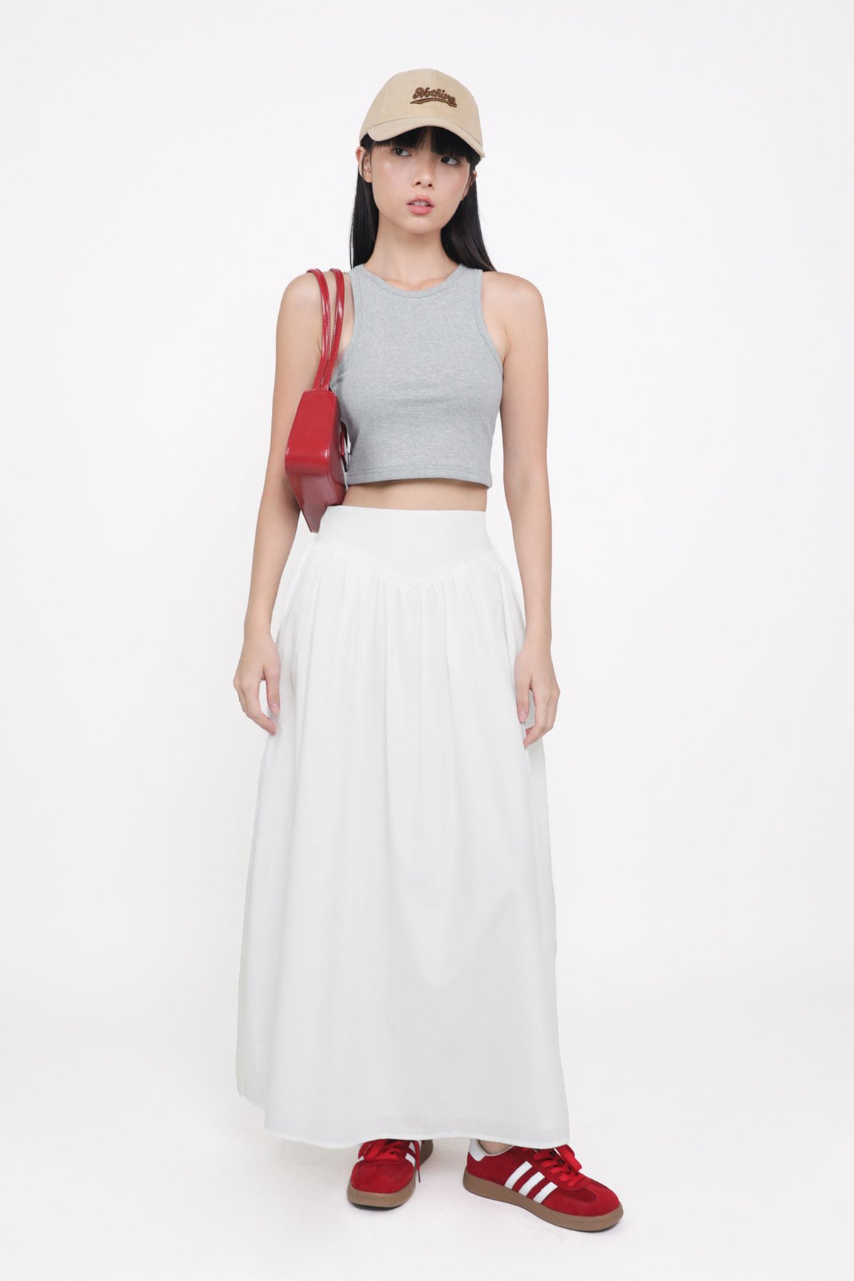 Jayna Corset Maxi Skirt (White)