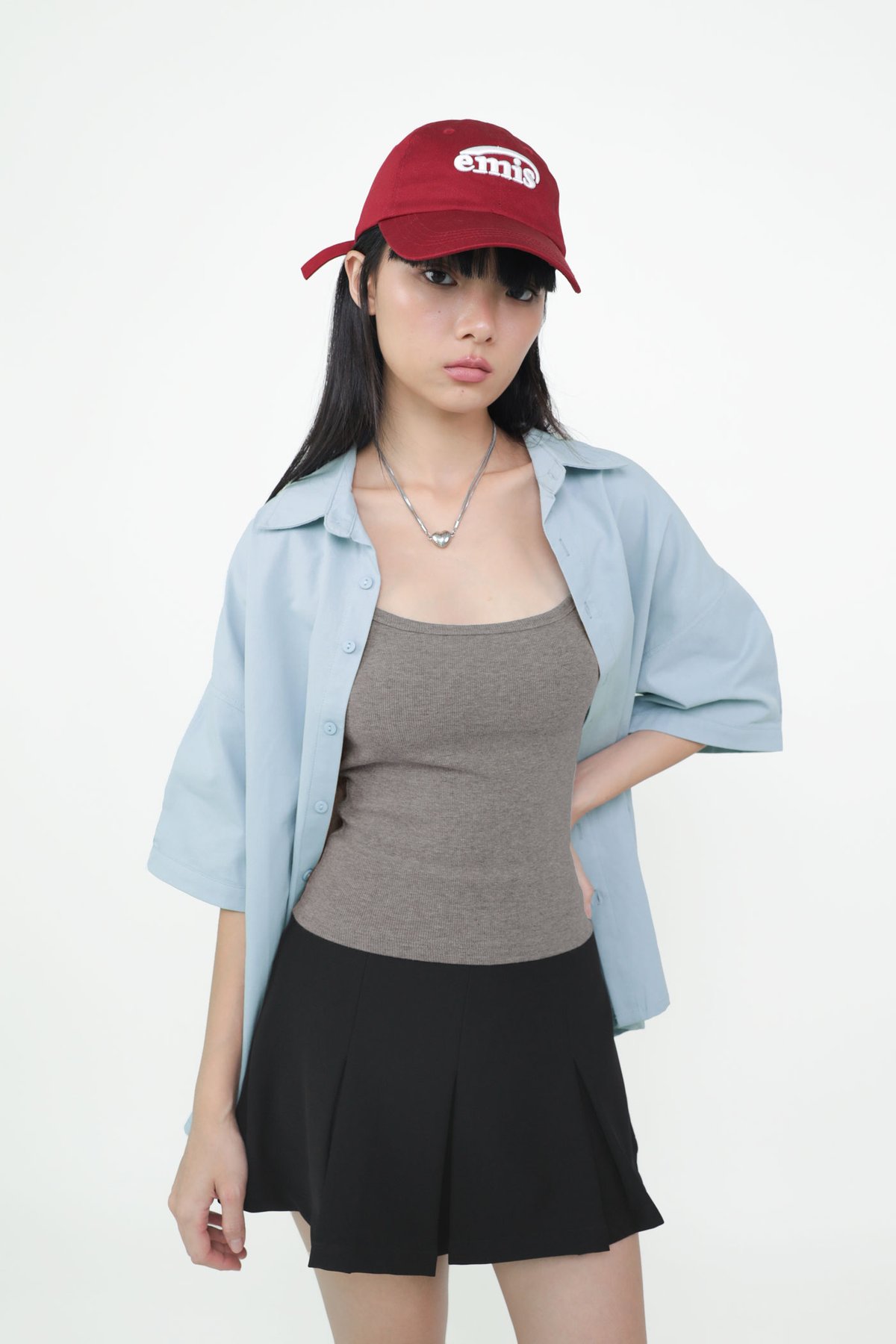 Kai Linen Boyfriend Shirt (Sky Blue)