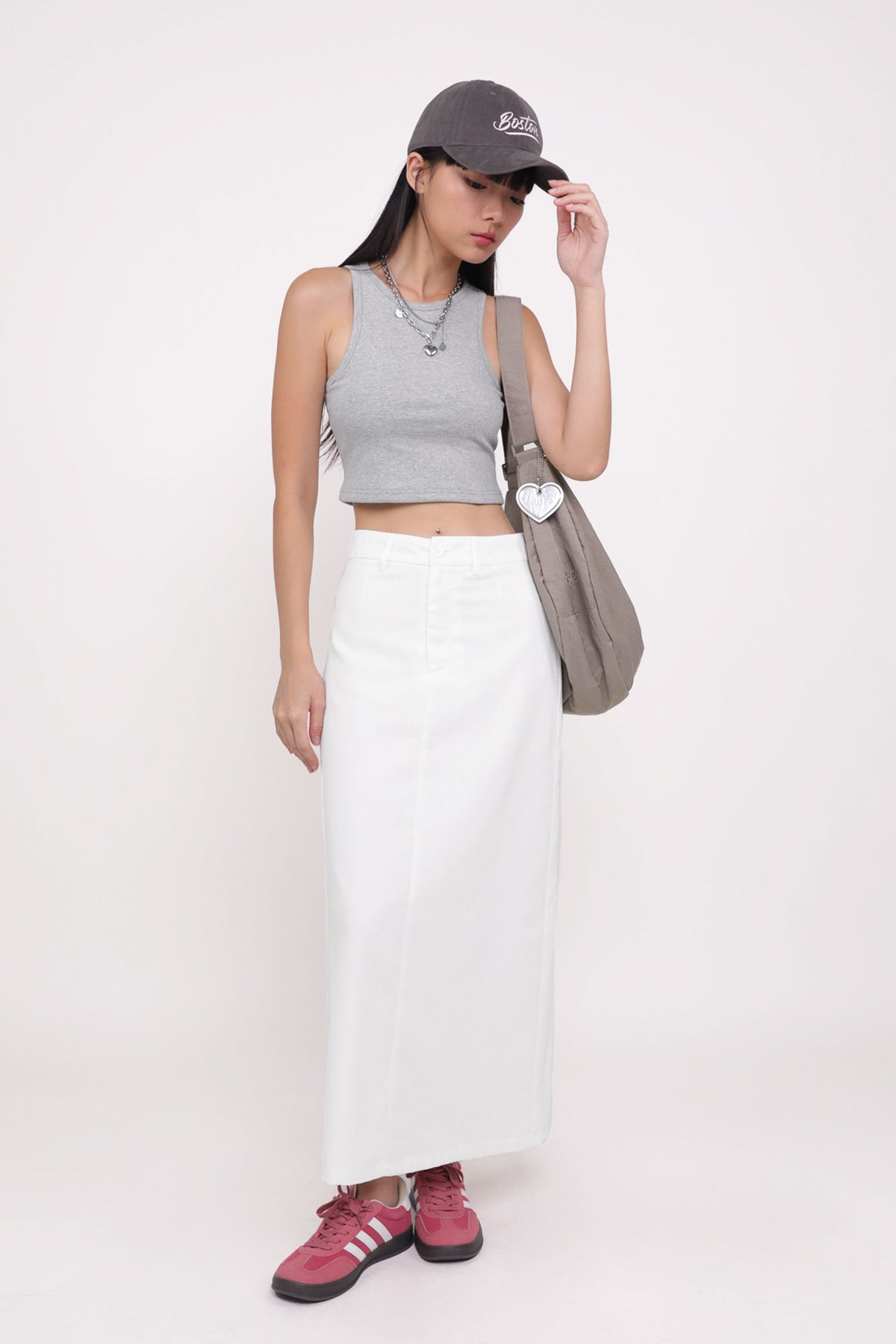 Tacci Tailored Linen Skirt (White)