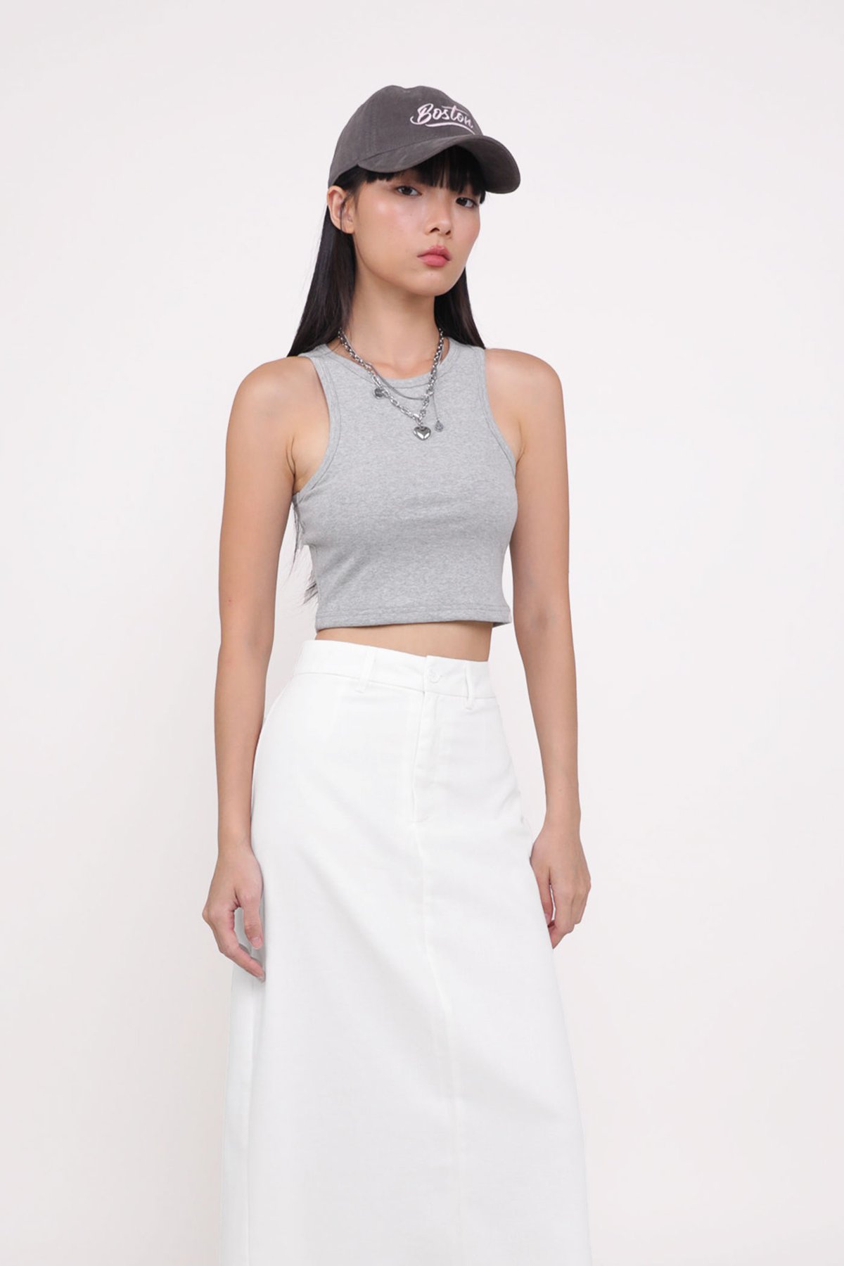 Tacci Tailored Linen Skirt (White)