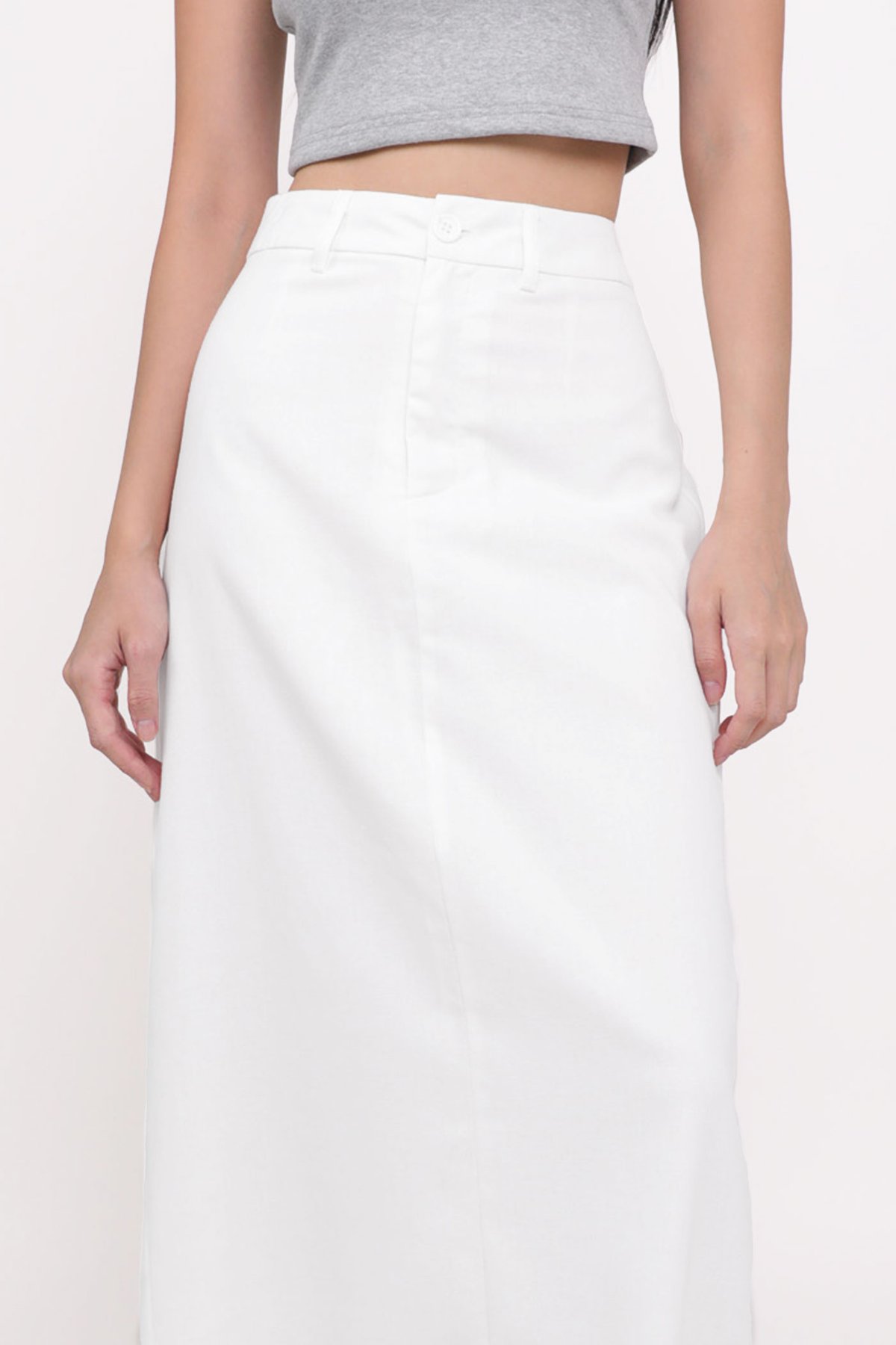 Tacci Tailored Linen Skirt (White)