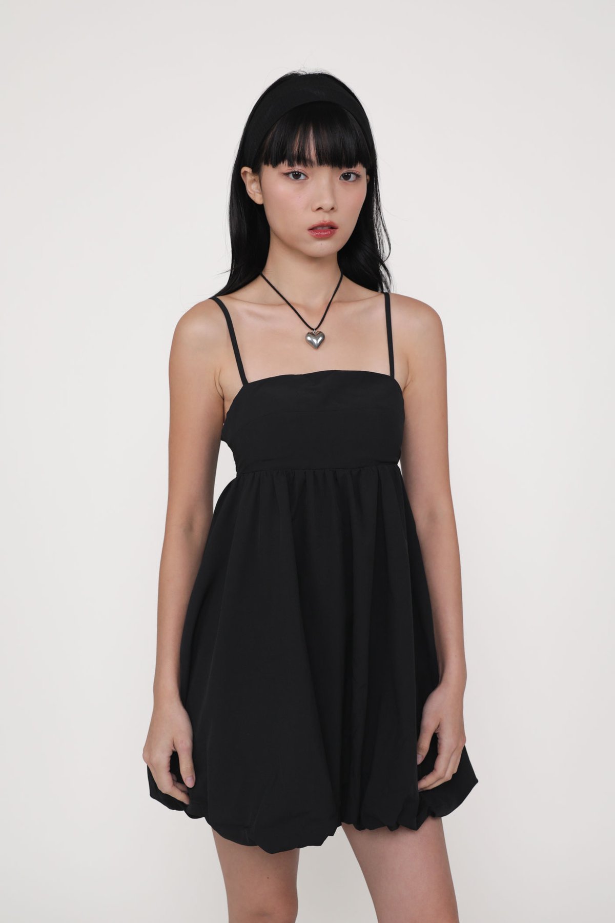 Carina Cloud Padded Dress (Black)