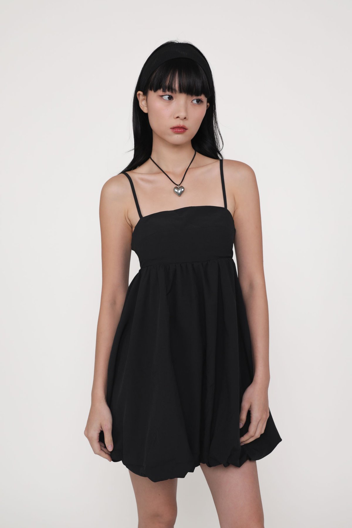 Carina Cloud Padded Dress (Black)