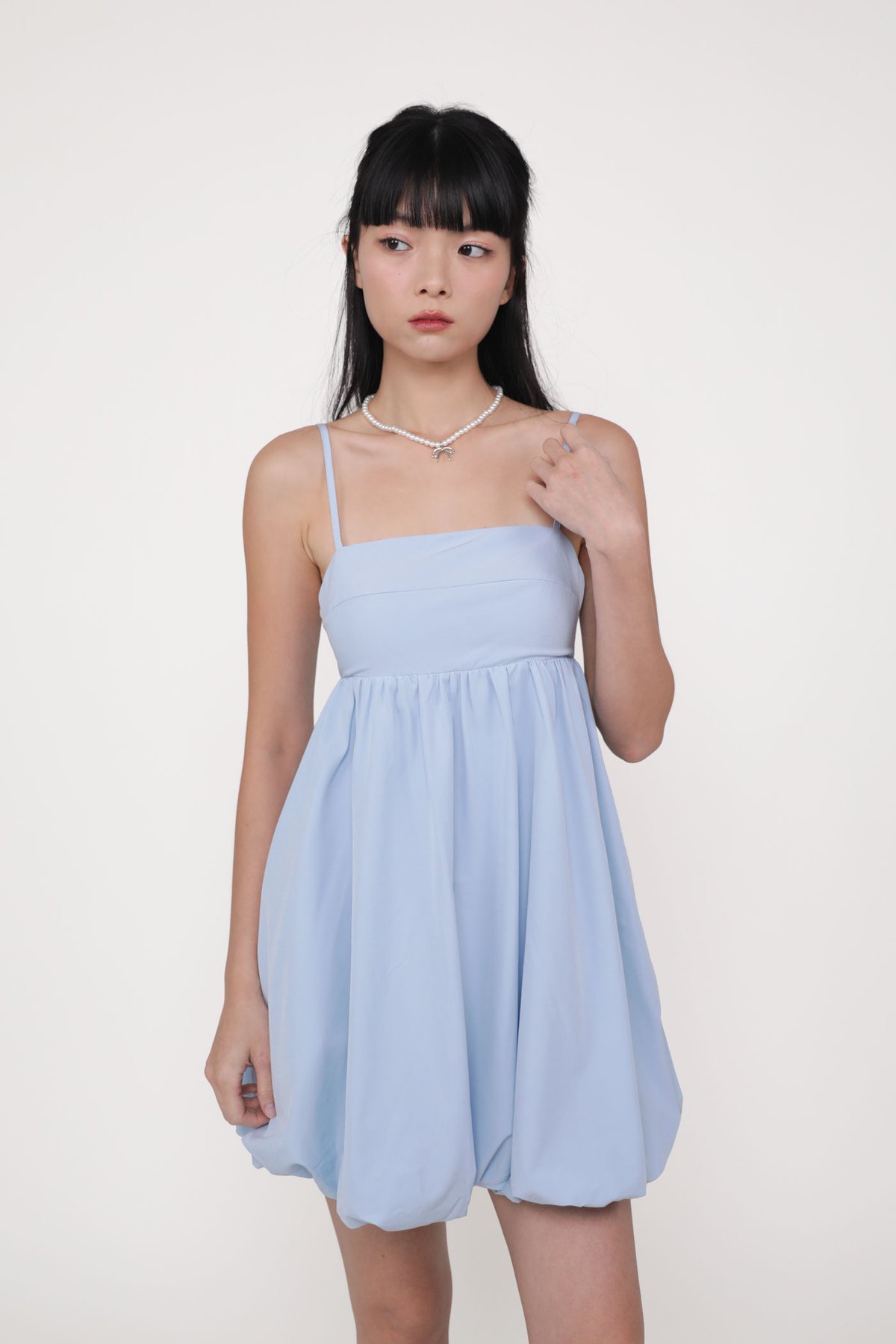 Carina Cloud Padded Dress (Sky Blue)