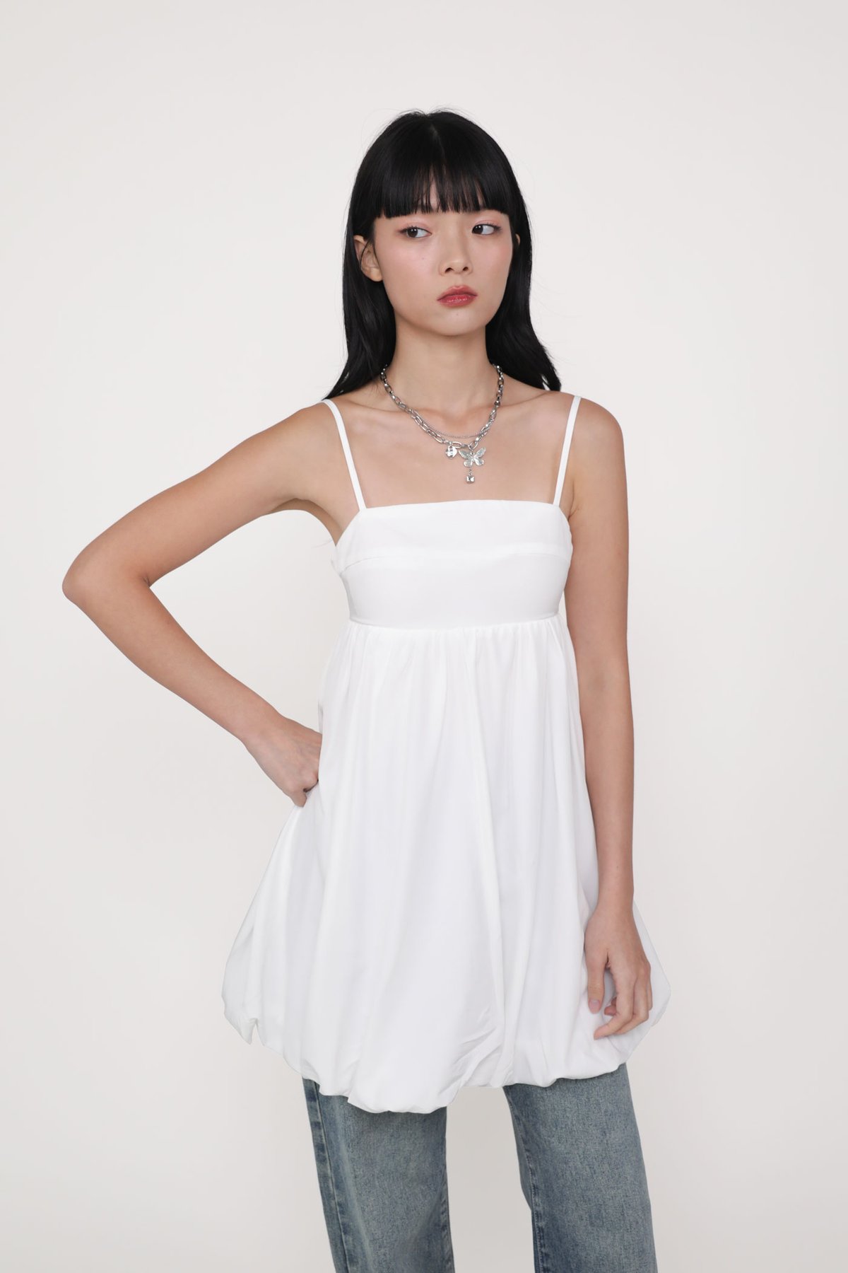 Carina Cloud Padded Dress (White)