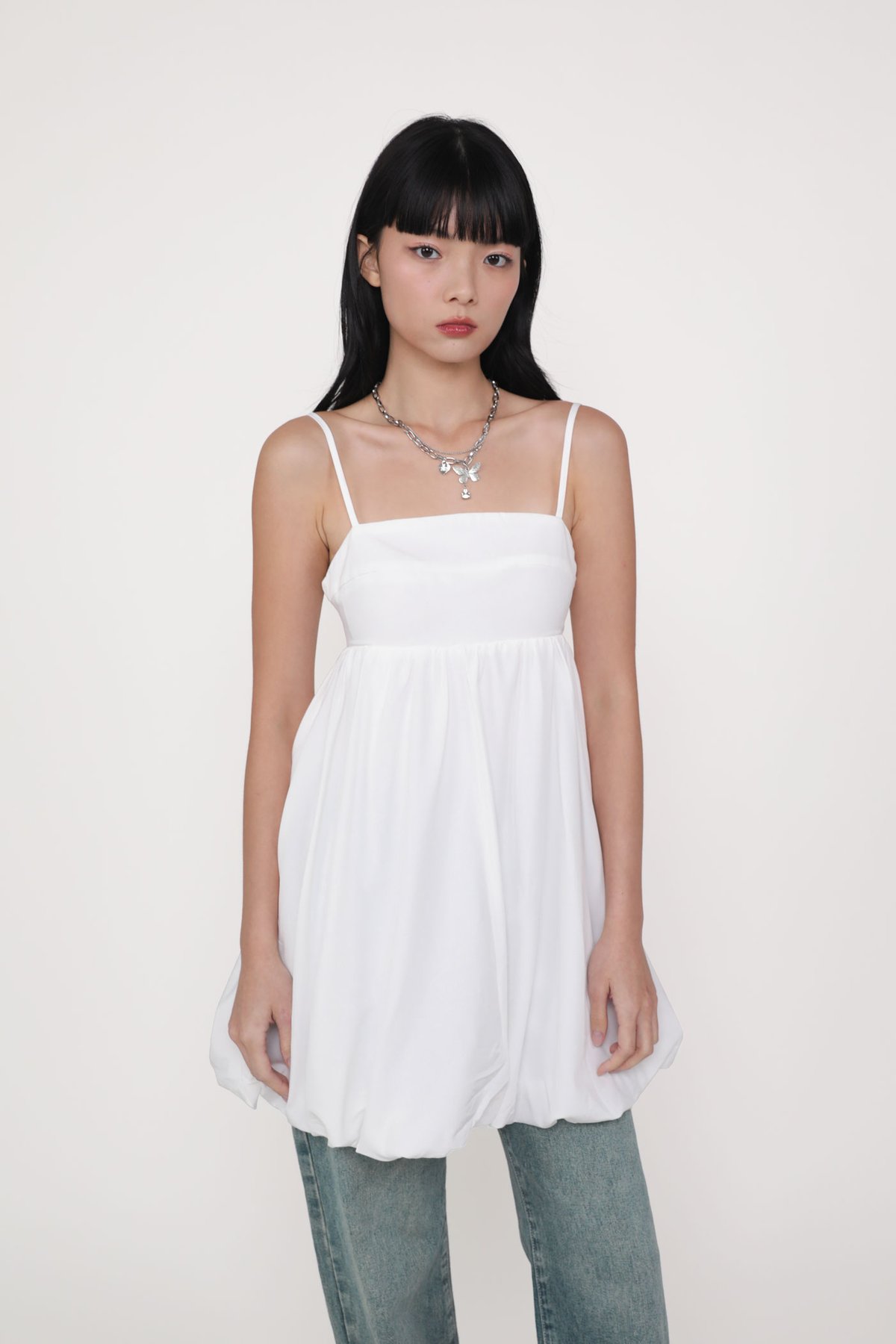 Carina Cloud Padded Dress (White)