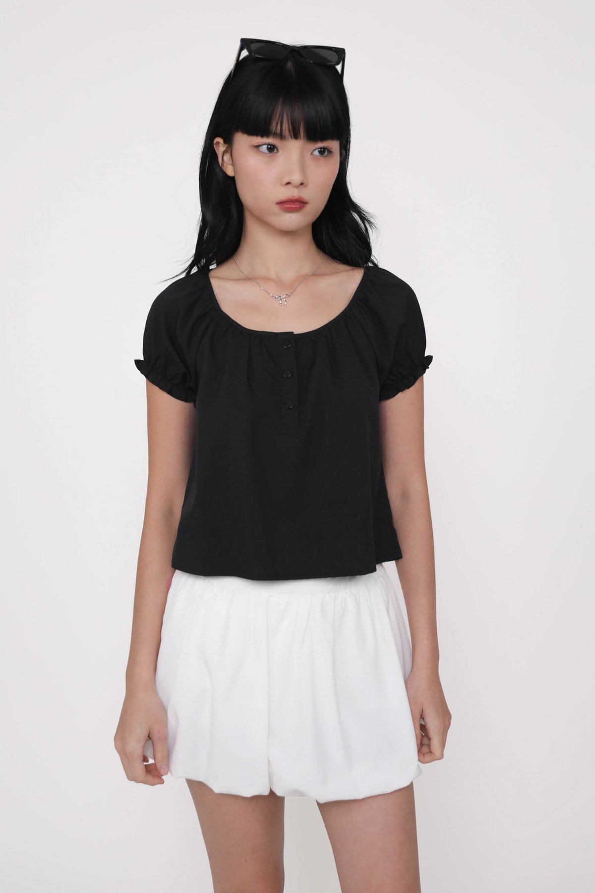 Edena Ruffles Top (Black)