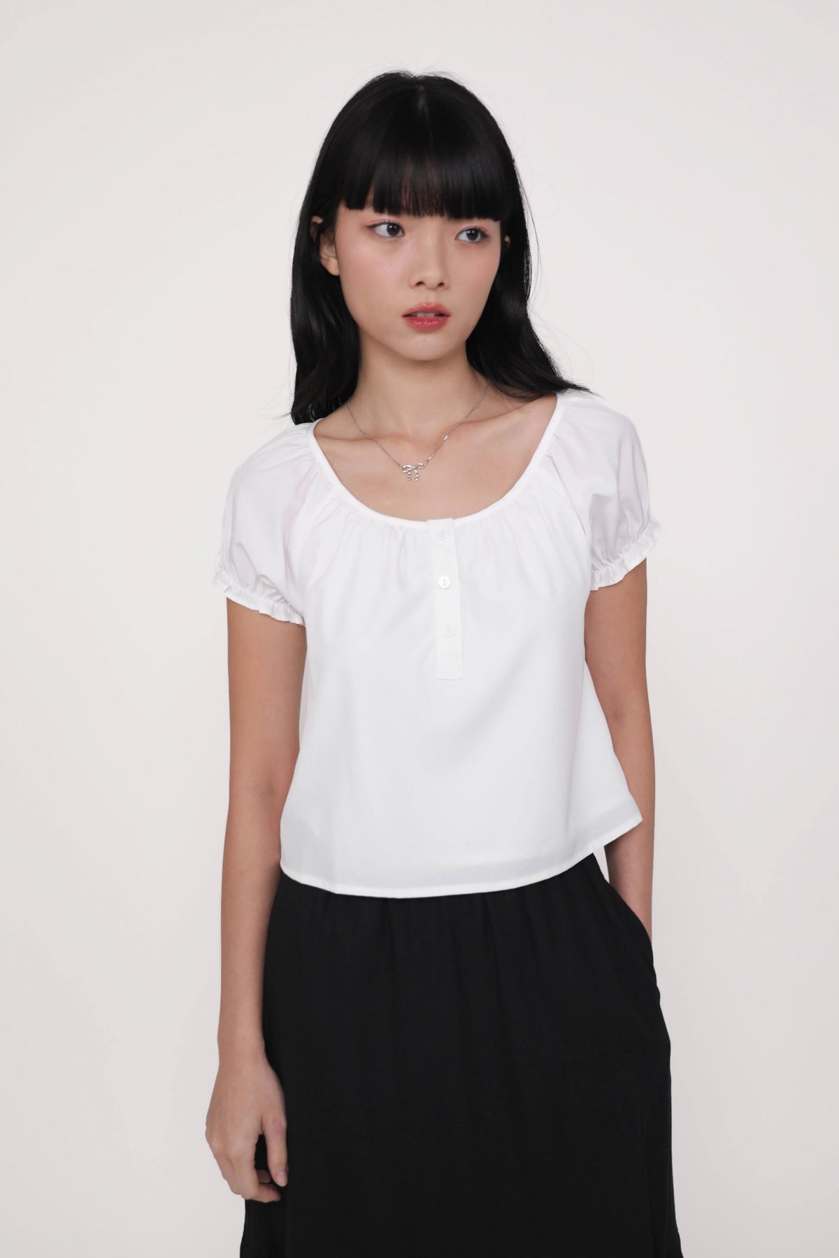 Edena Ruffles Top (White)