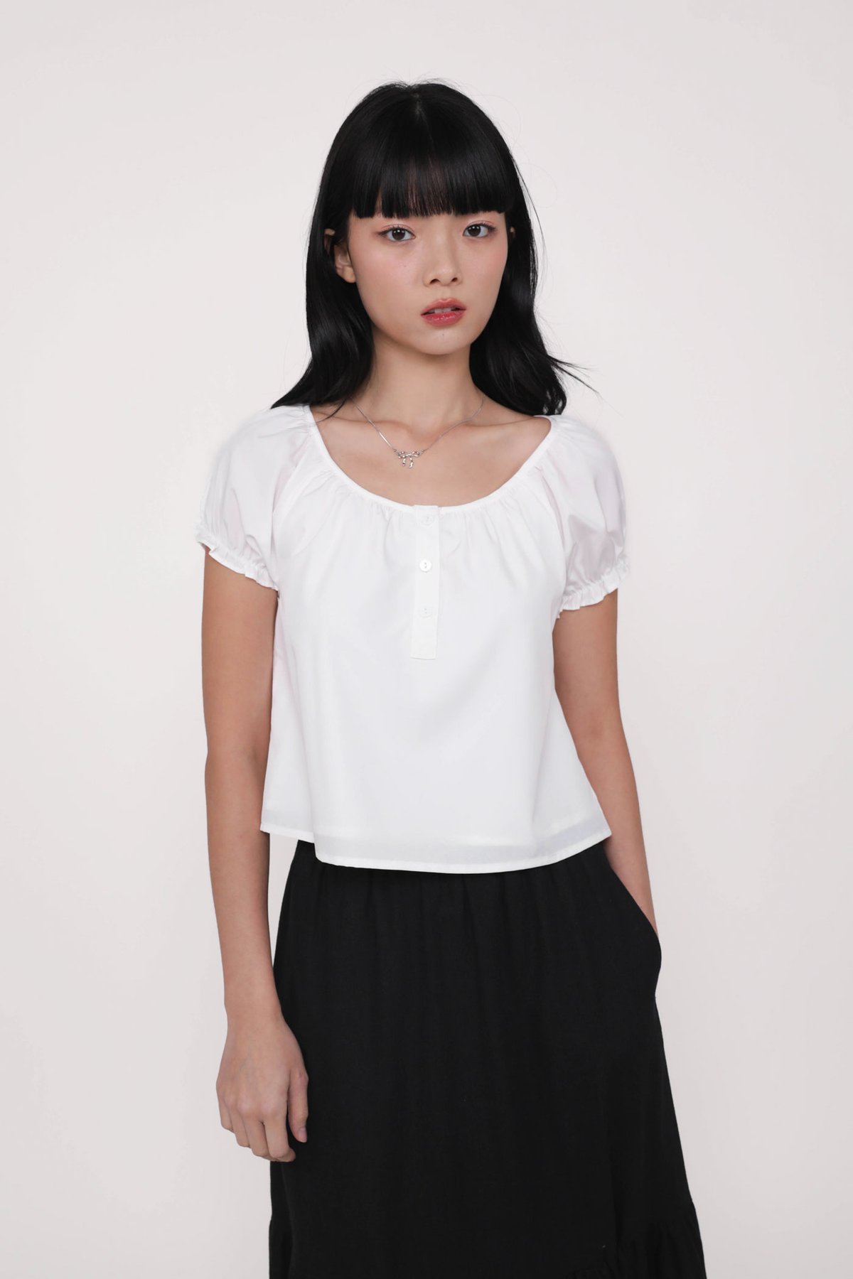 Edena Ruffles Top (White)