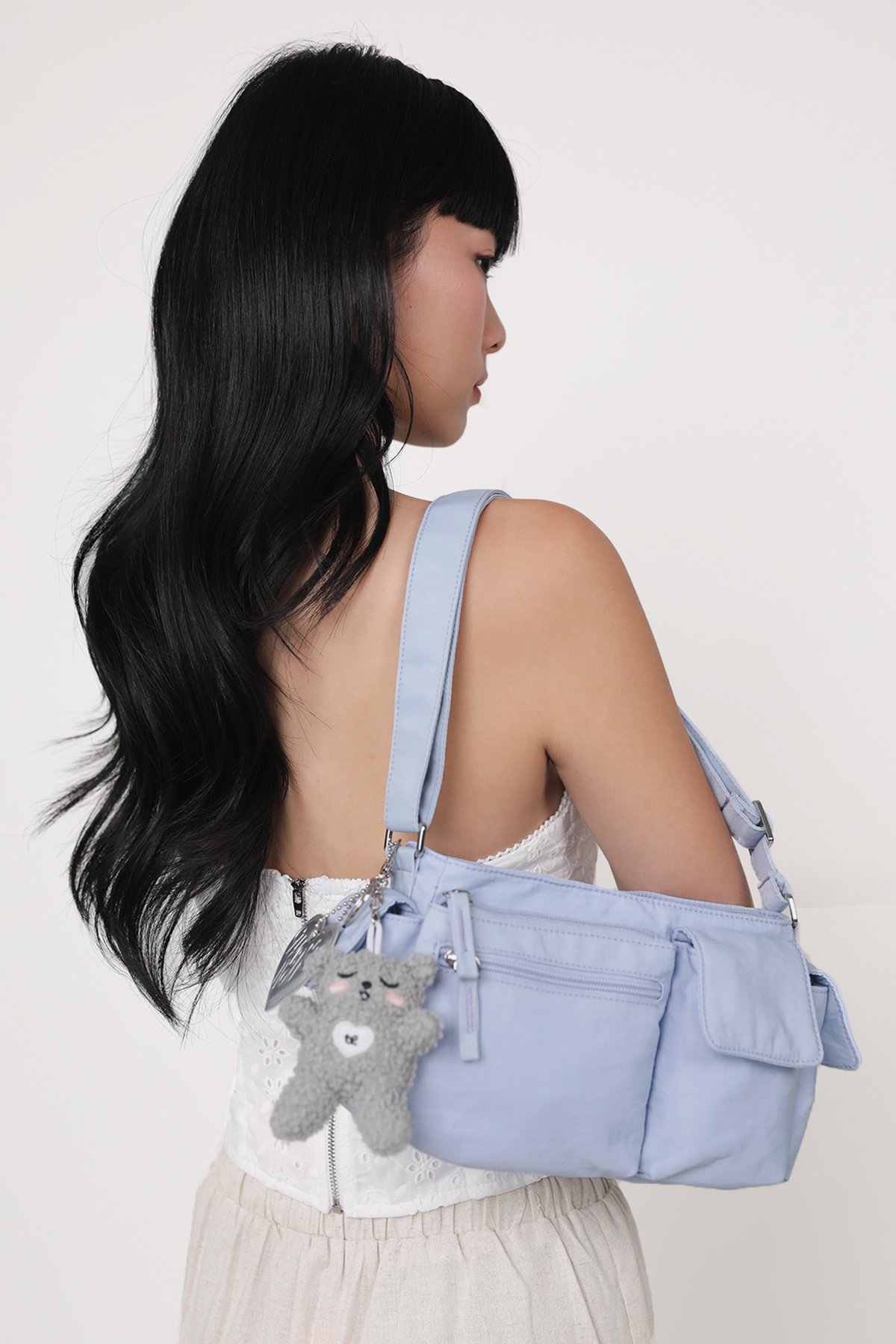 Mini Freddy Cargo Shoulder Bag (Periwinkle)