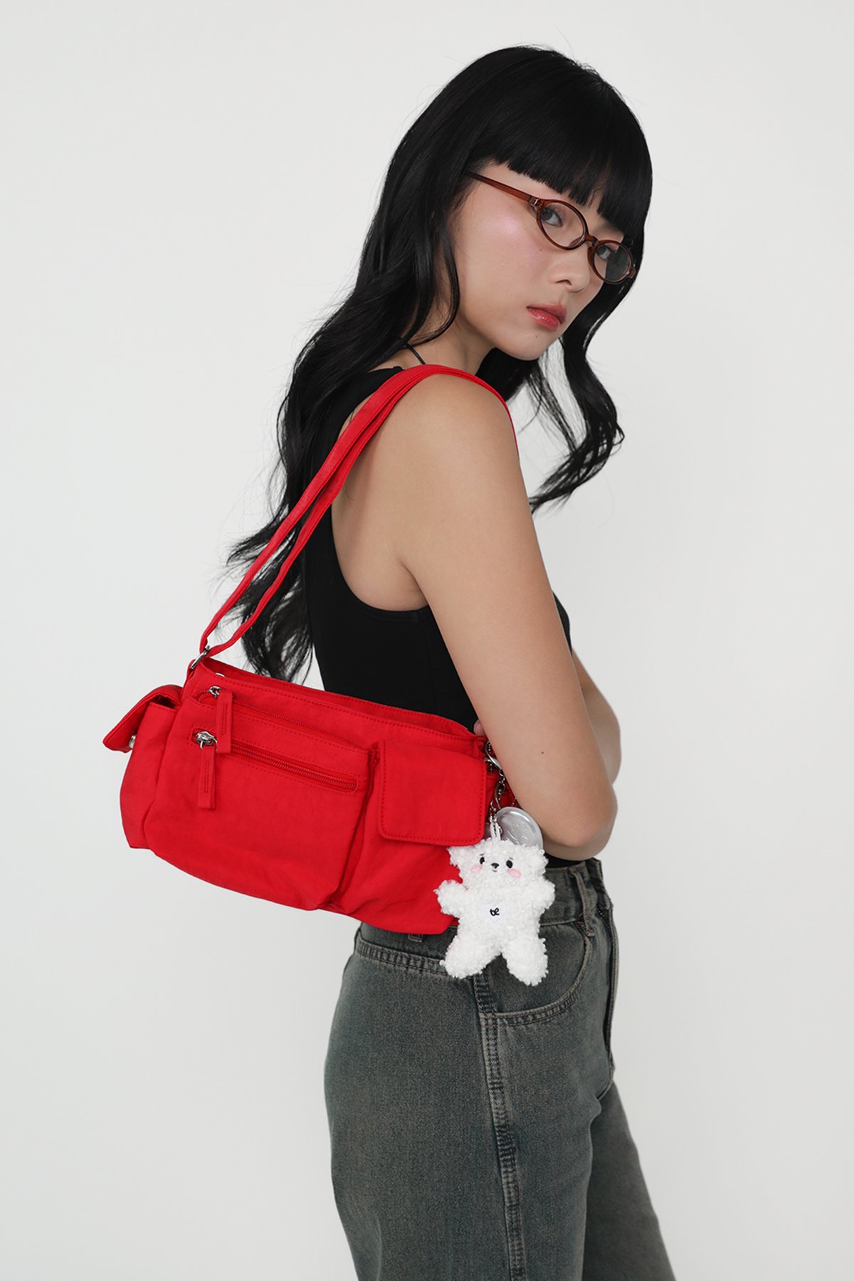 Mini Freddy Cargo Shoulder Bag (Red)