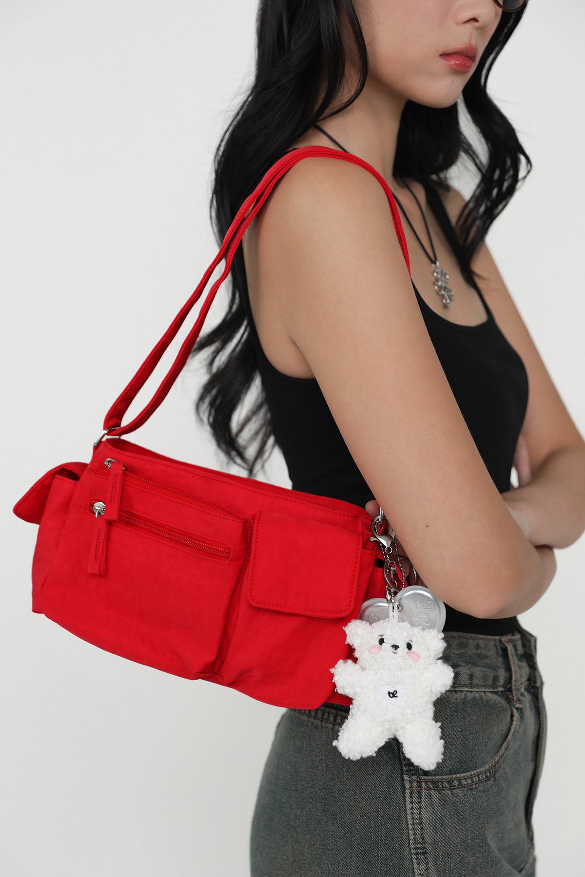 Mini Freddy Cargo Shoulder Bag (Red)