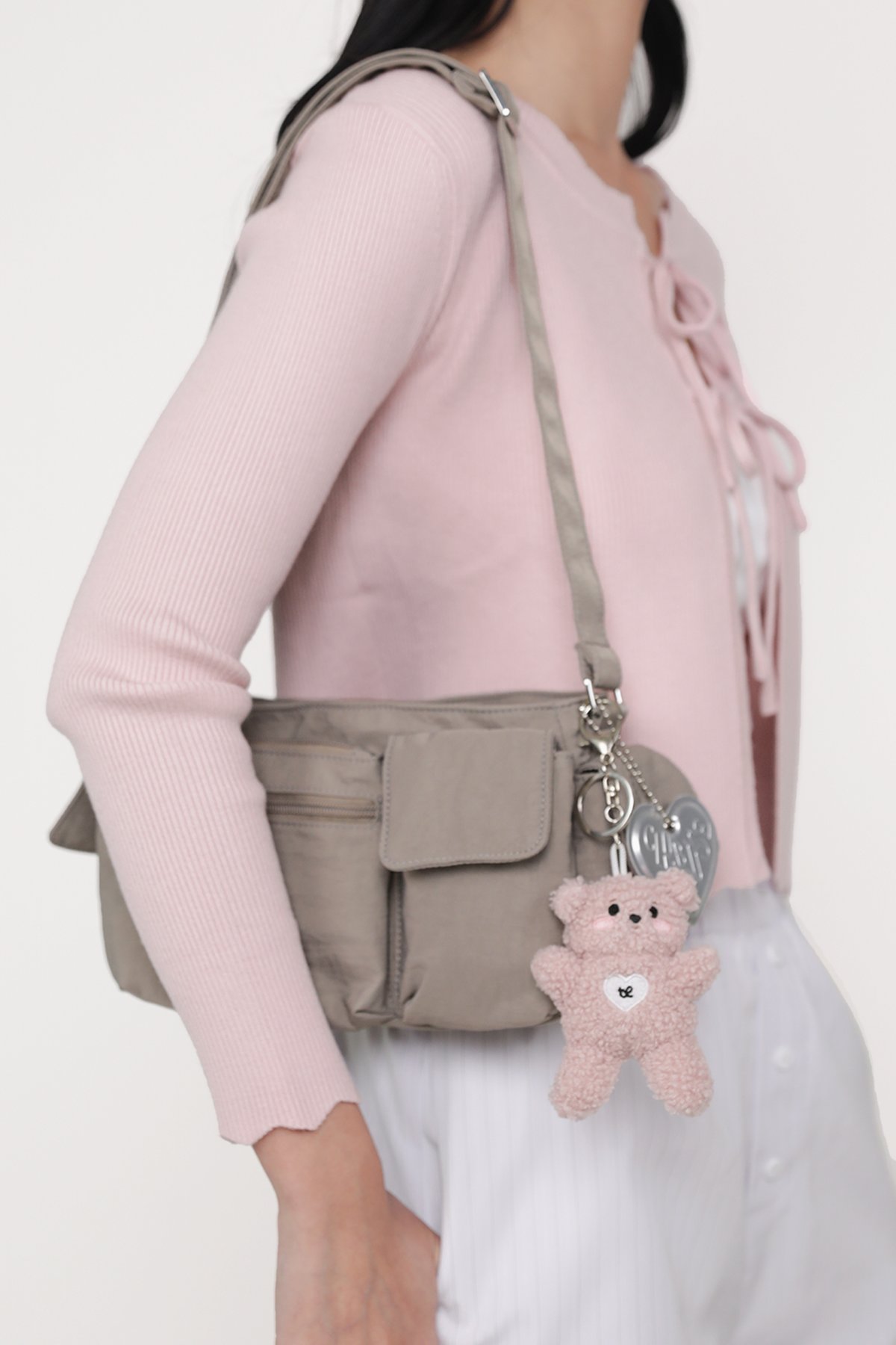 Mini Freddy Cargo Shoulder Bag (Taupe)