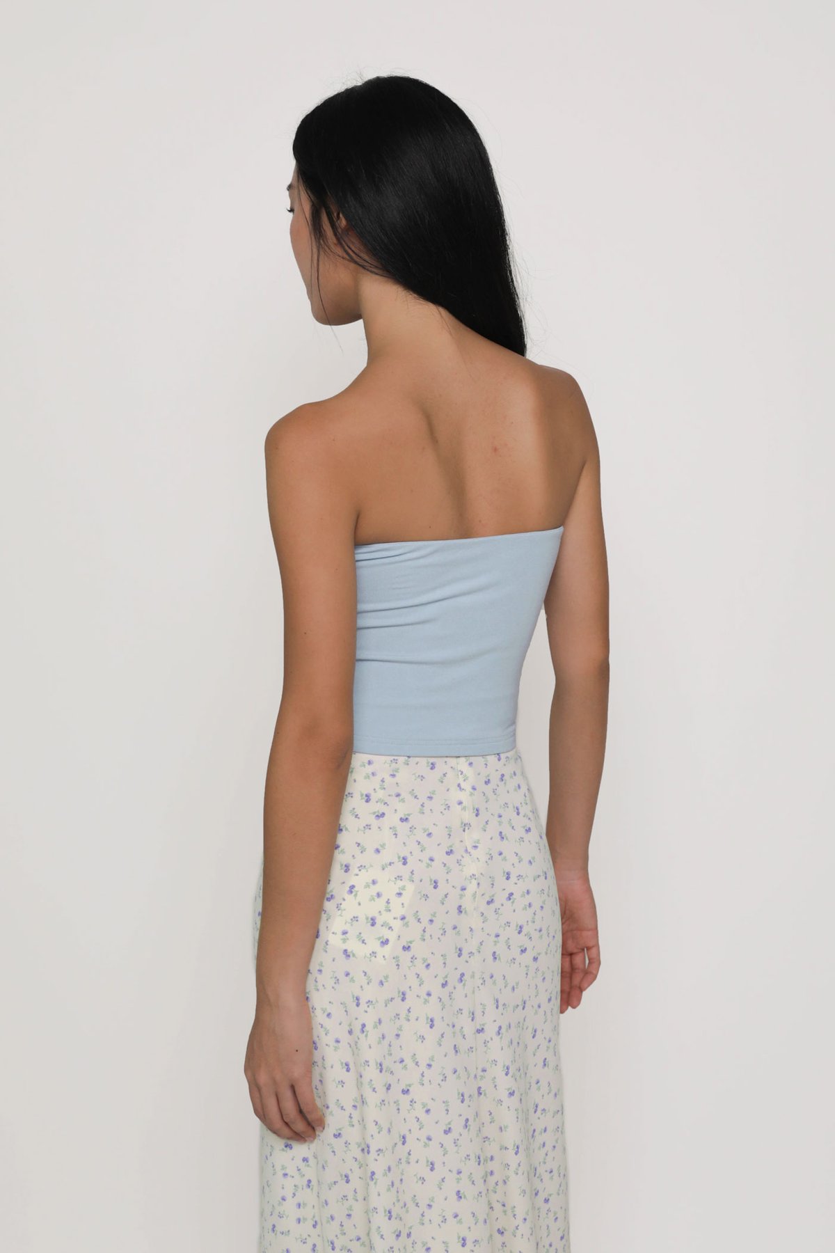 Abbie Tube Padded Top (Baby Blue)