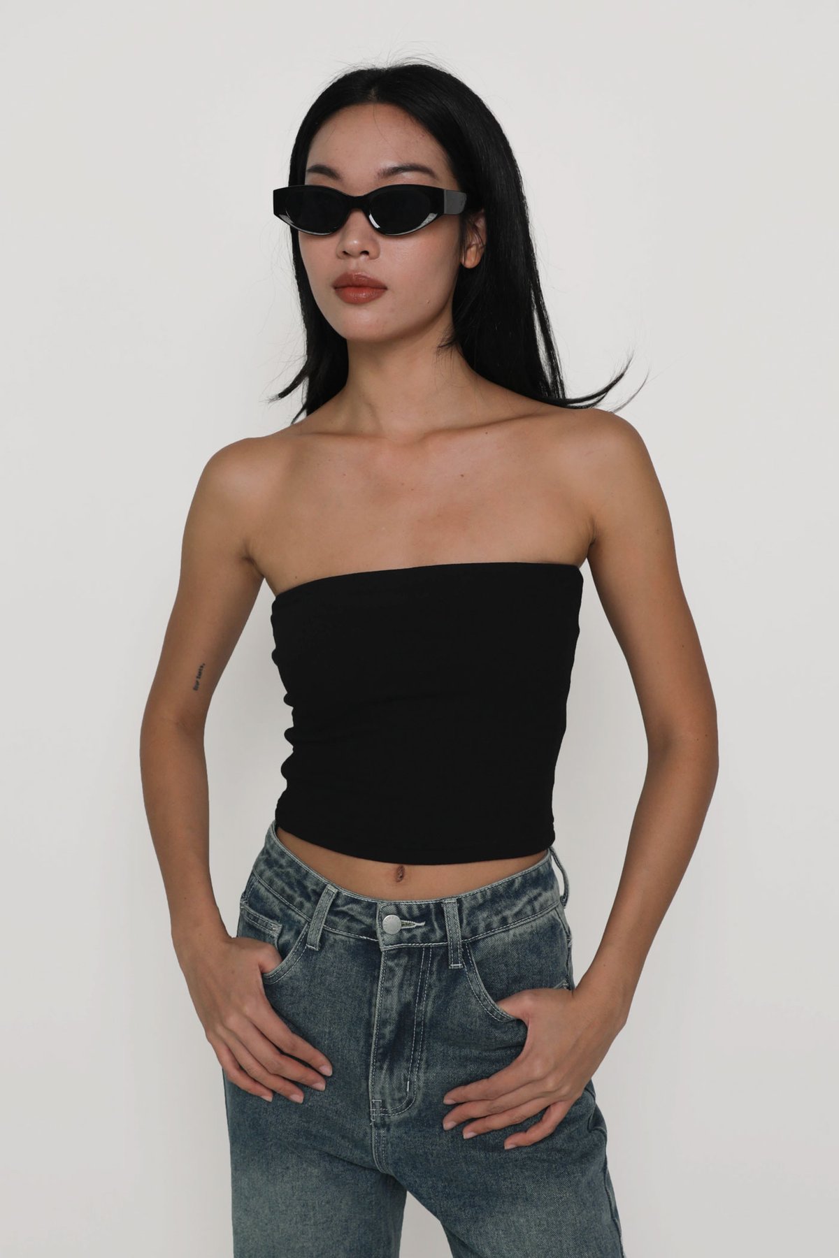 Abbie Tube Padded Top (Black)