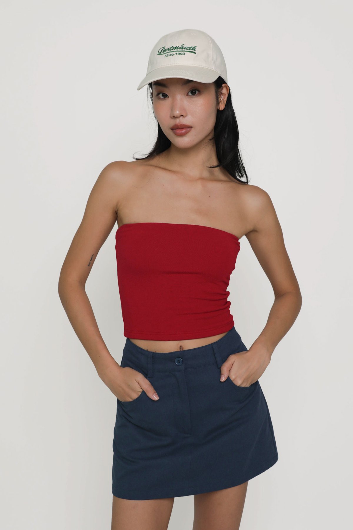 Abbie Tube Padded Top (Crimson)