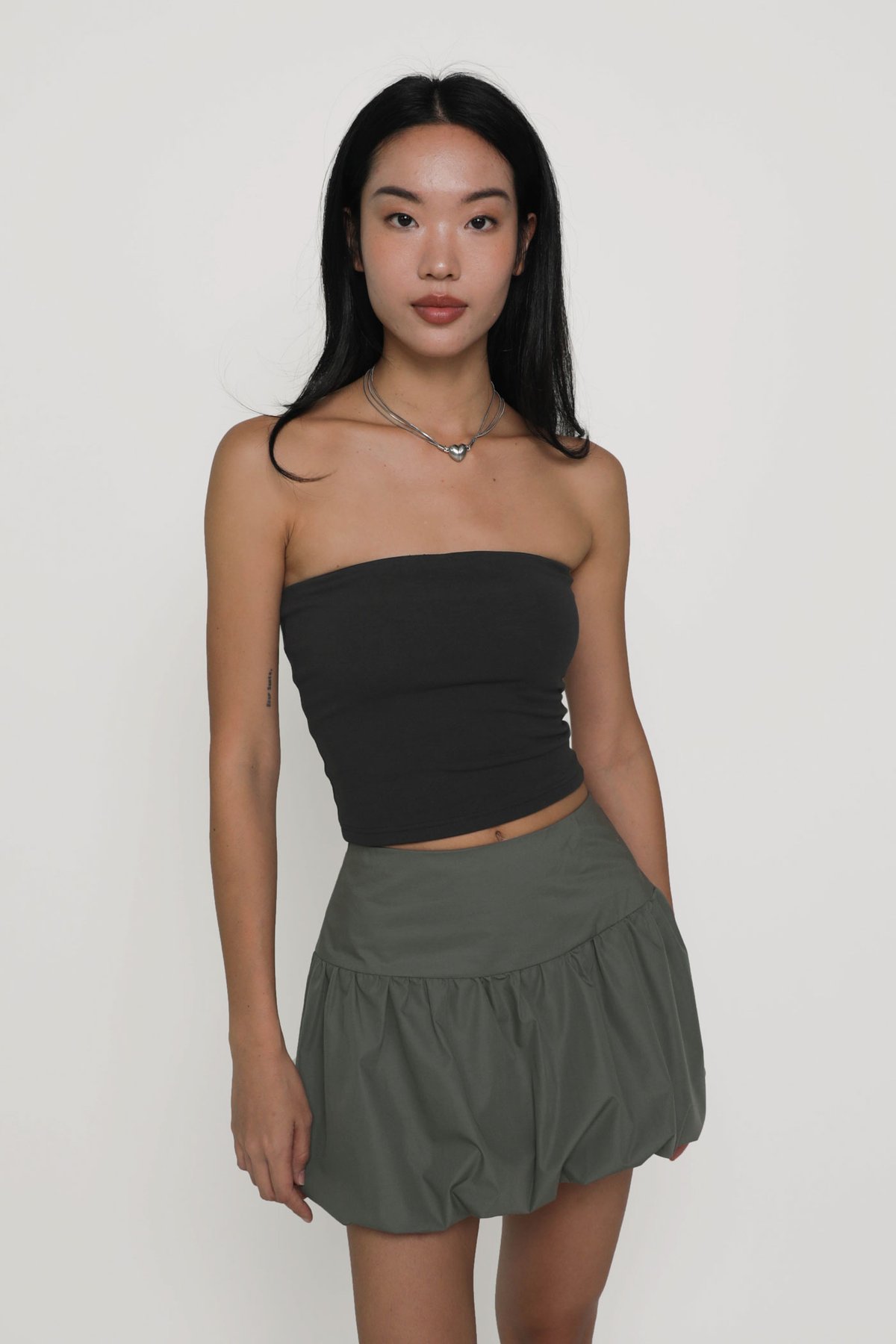 Abbie Tube Padded Top (Slate Grey)