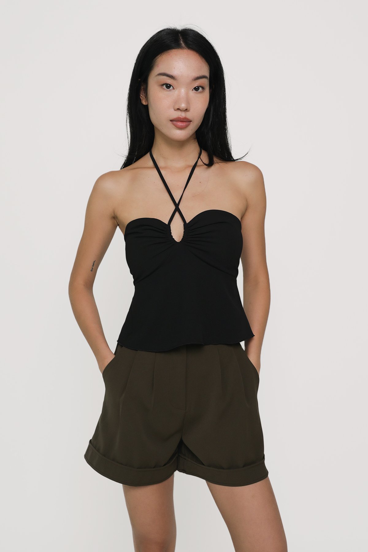 Brook Tailored Shorts (Brown)