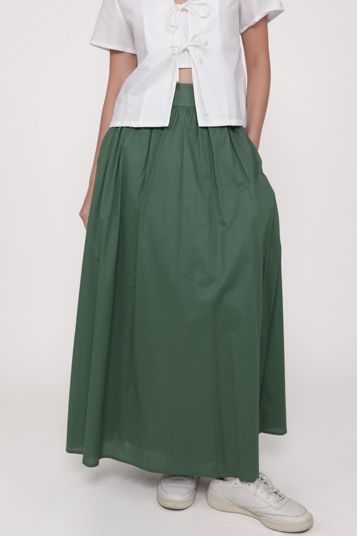 Jenkins Flare Maxi Skirt (Sage)