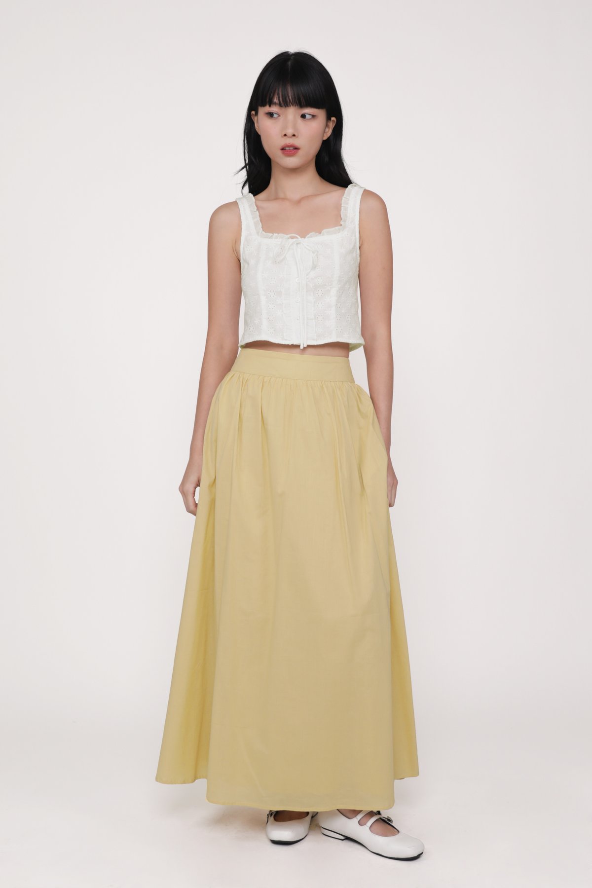 Jenkins Flare Maxi Skirt (Yellow)