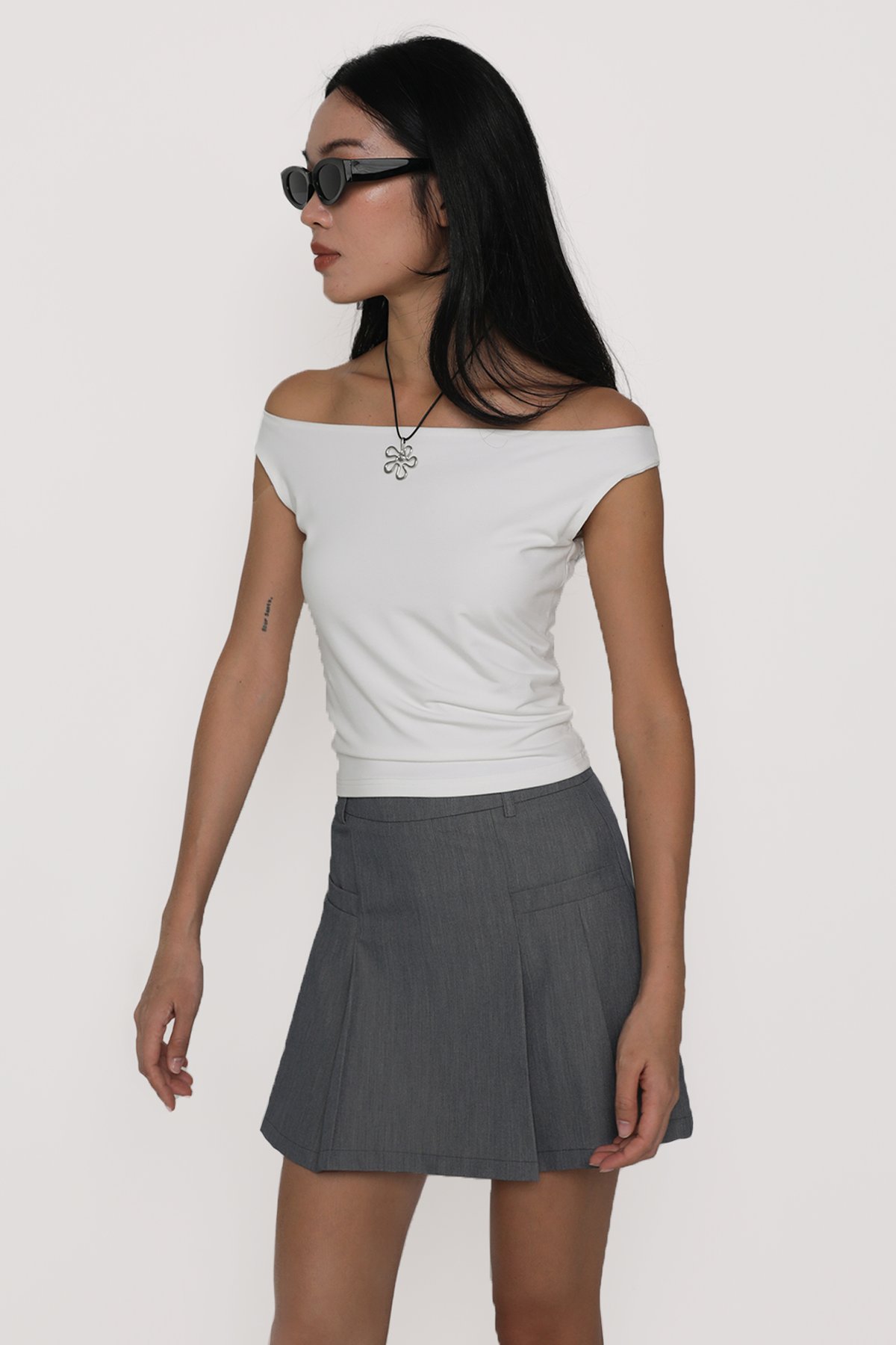 Merida Off Shoulder Top (White)