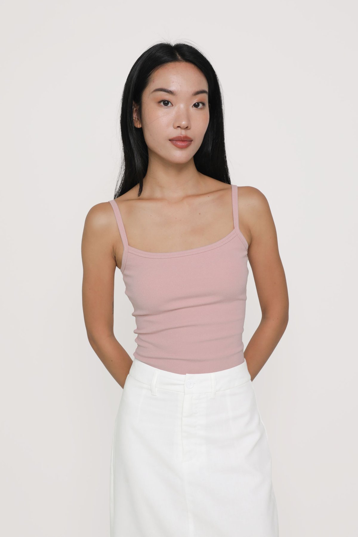 Nala Ribbed Basic Padded Top (Bubblegum Pink)