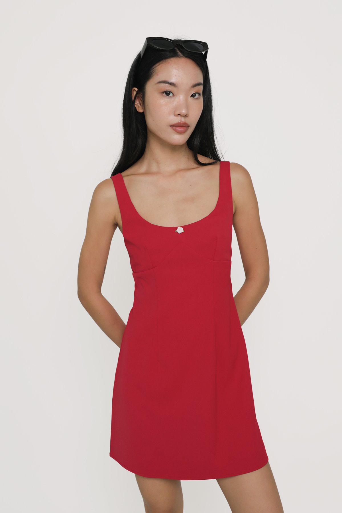 Ramona Bustier Dress (Red)