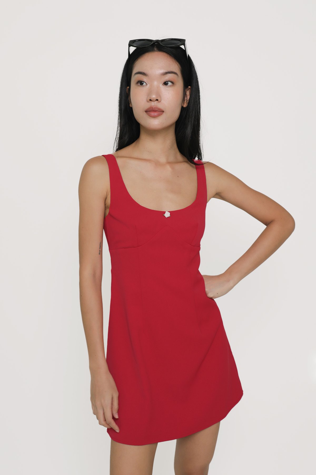 Ramona Bustier Dress (Red)