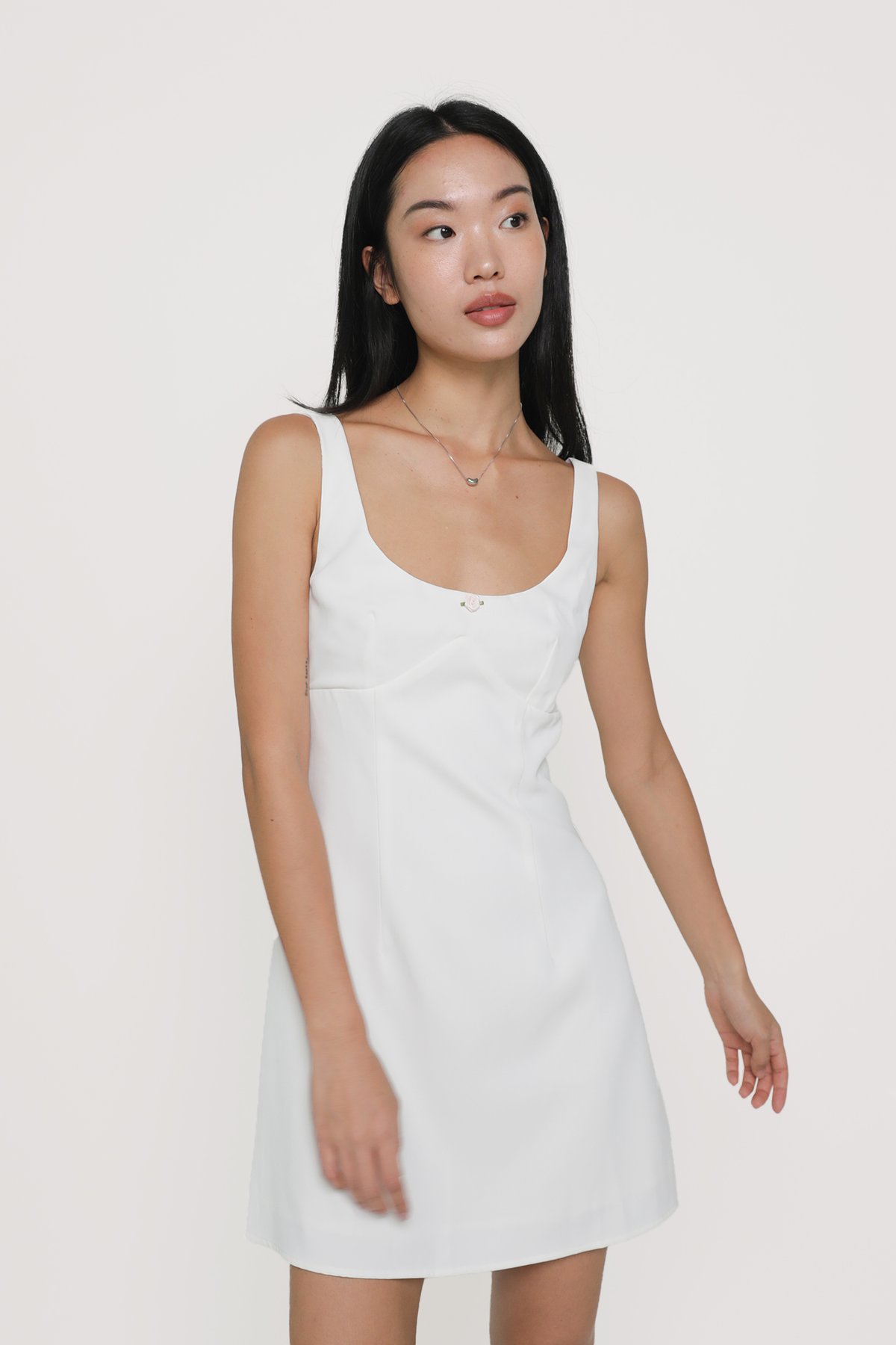 Ramona Bustier Dress (White)