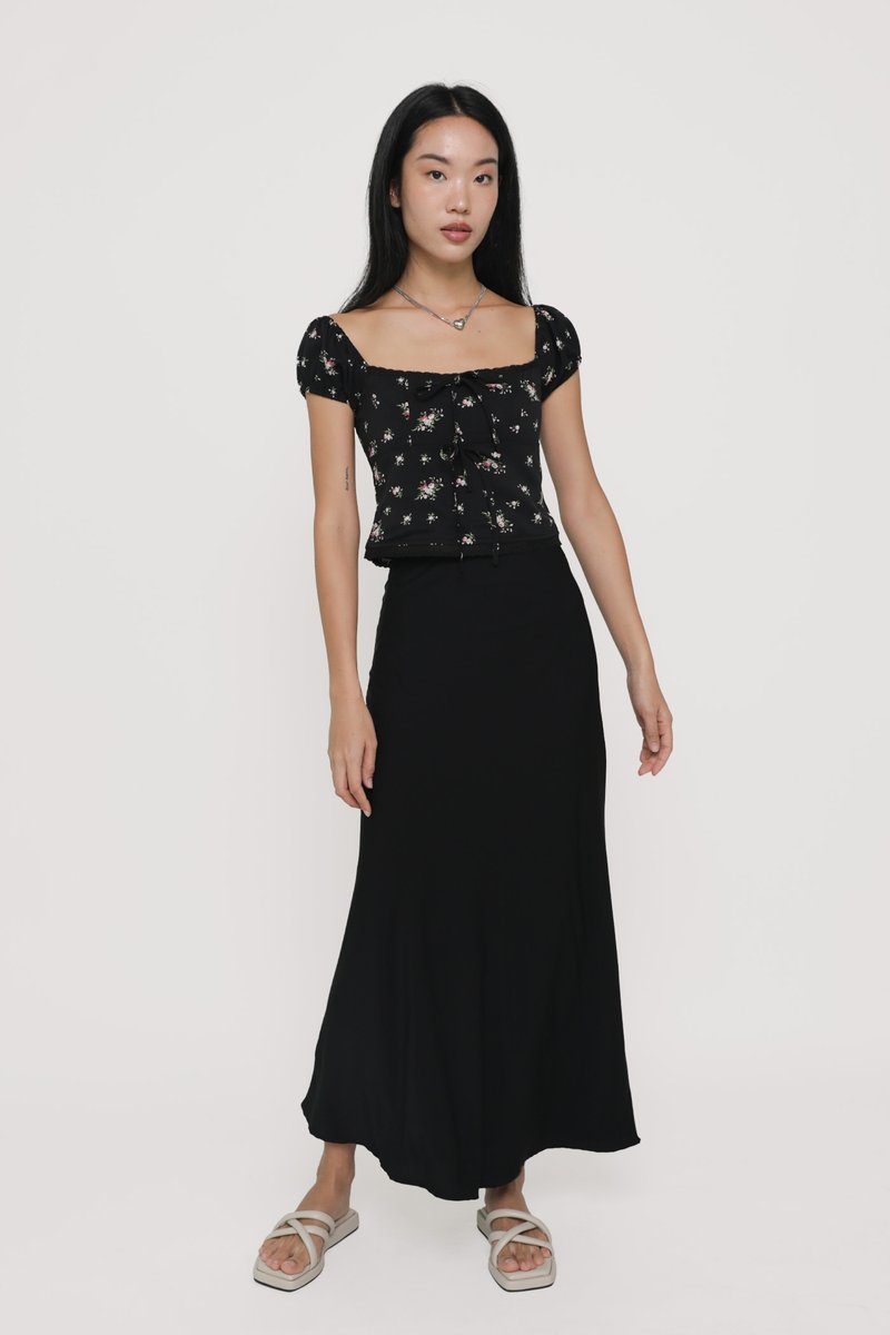Bustier puff sleeve top clearance