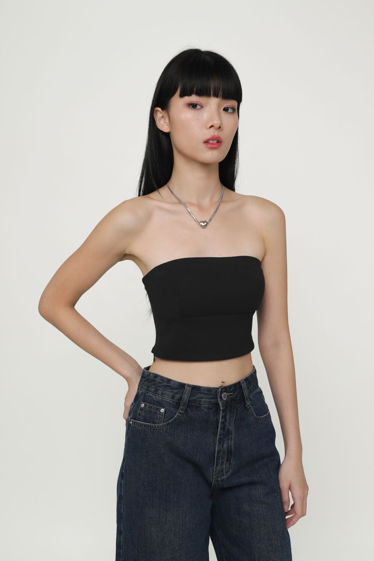 Amy Padded Tube Top (Black)