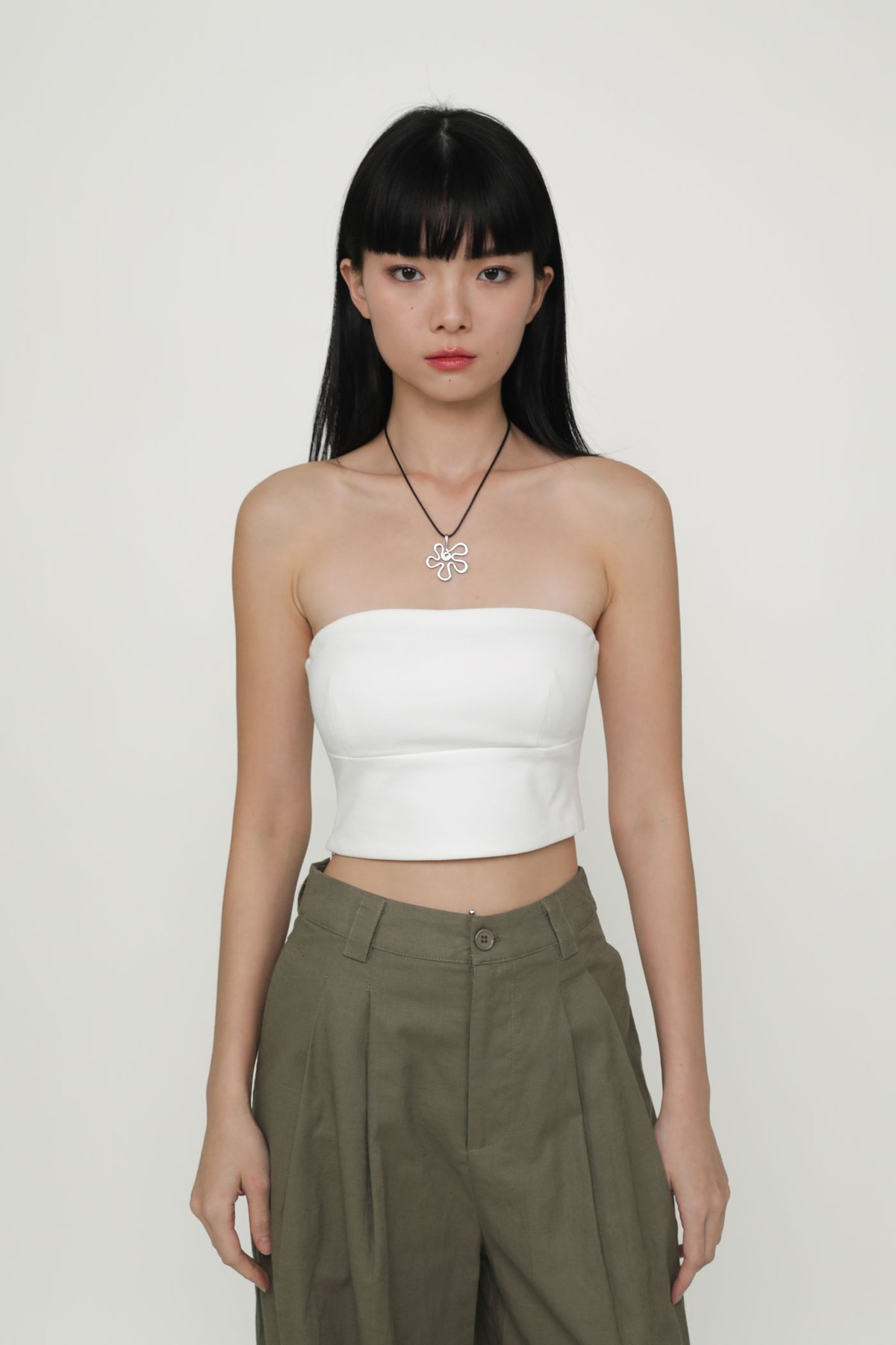 Amy Padded Tube Top (White)