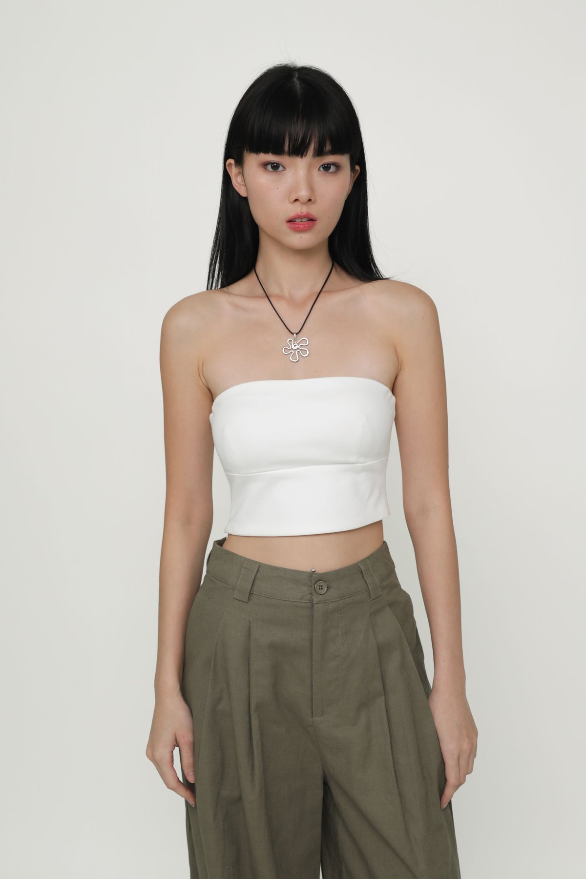 Amy Padded Tube Top (White)