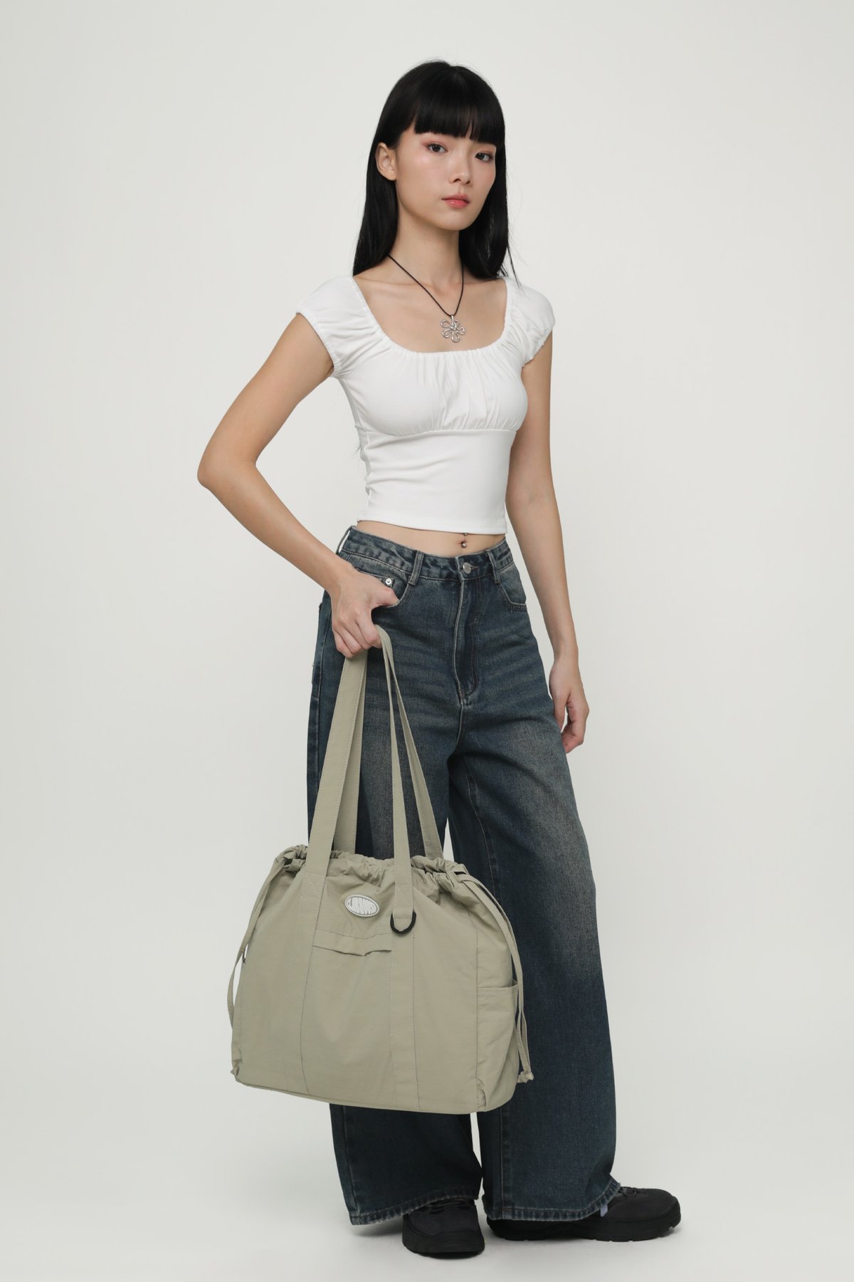 Cooper Drawstring Tote Bag (Clay)