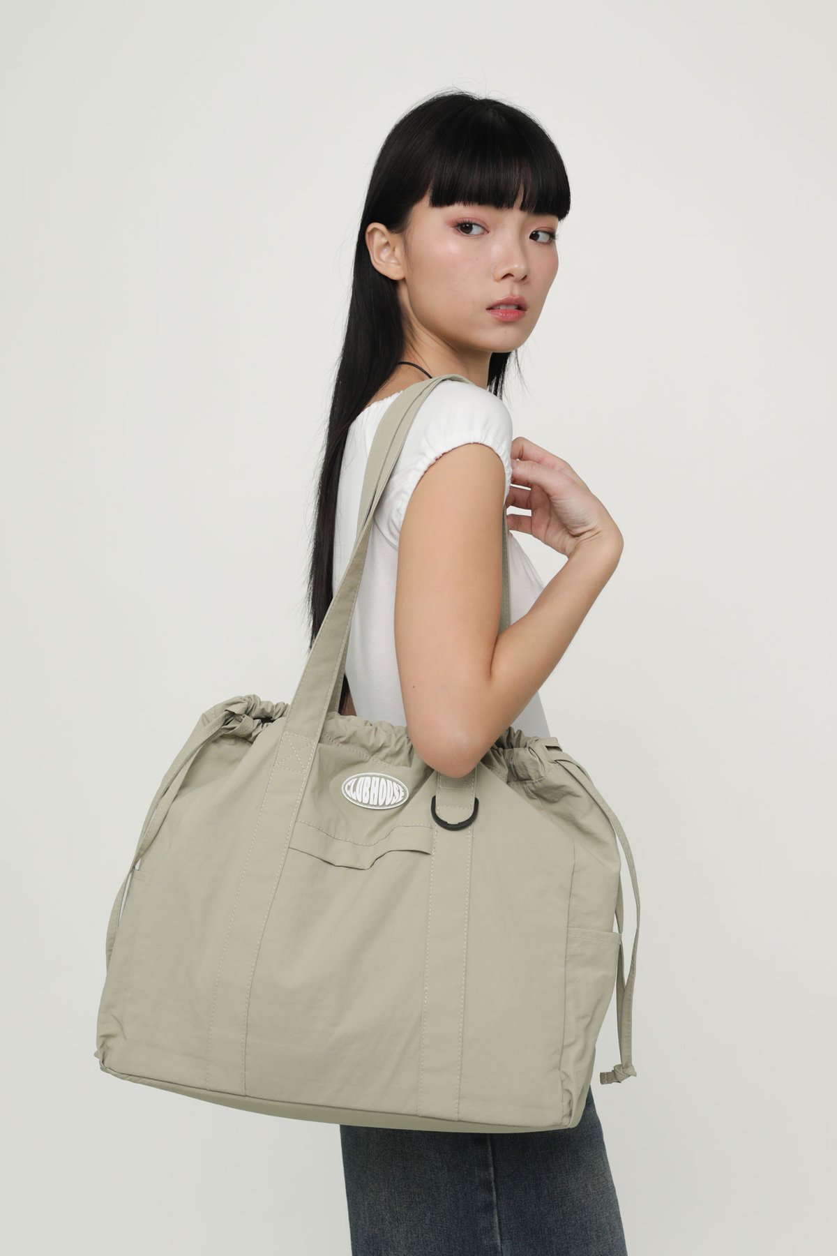 Cooper Drawstring Tote Bag (Clay)