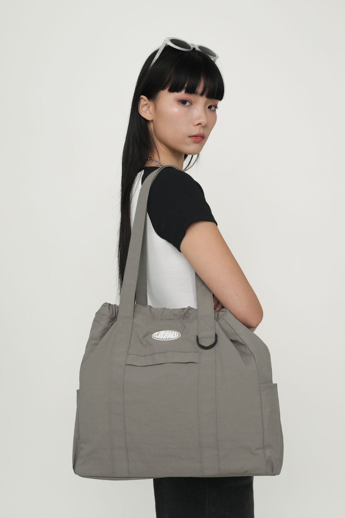 Cooper Drawstring Tote Bag (Pebble Grey)